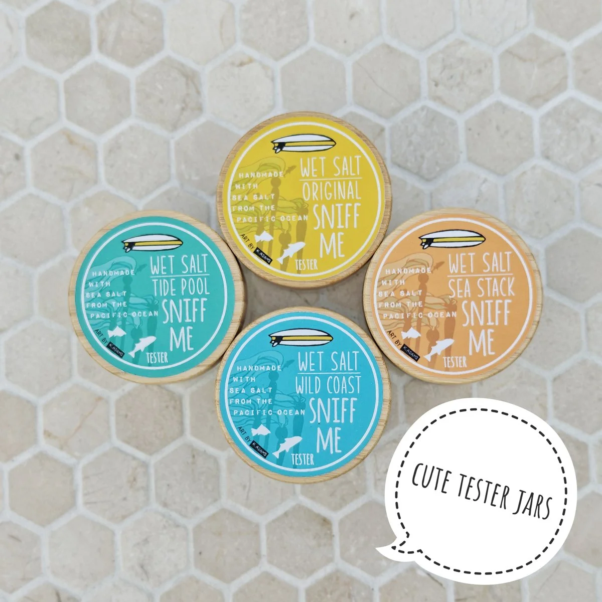 Wet Salt Tester Jars with Bamboo Lids