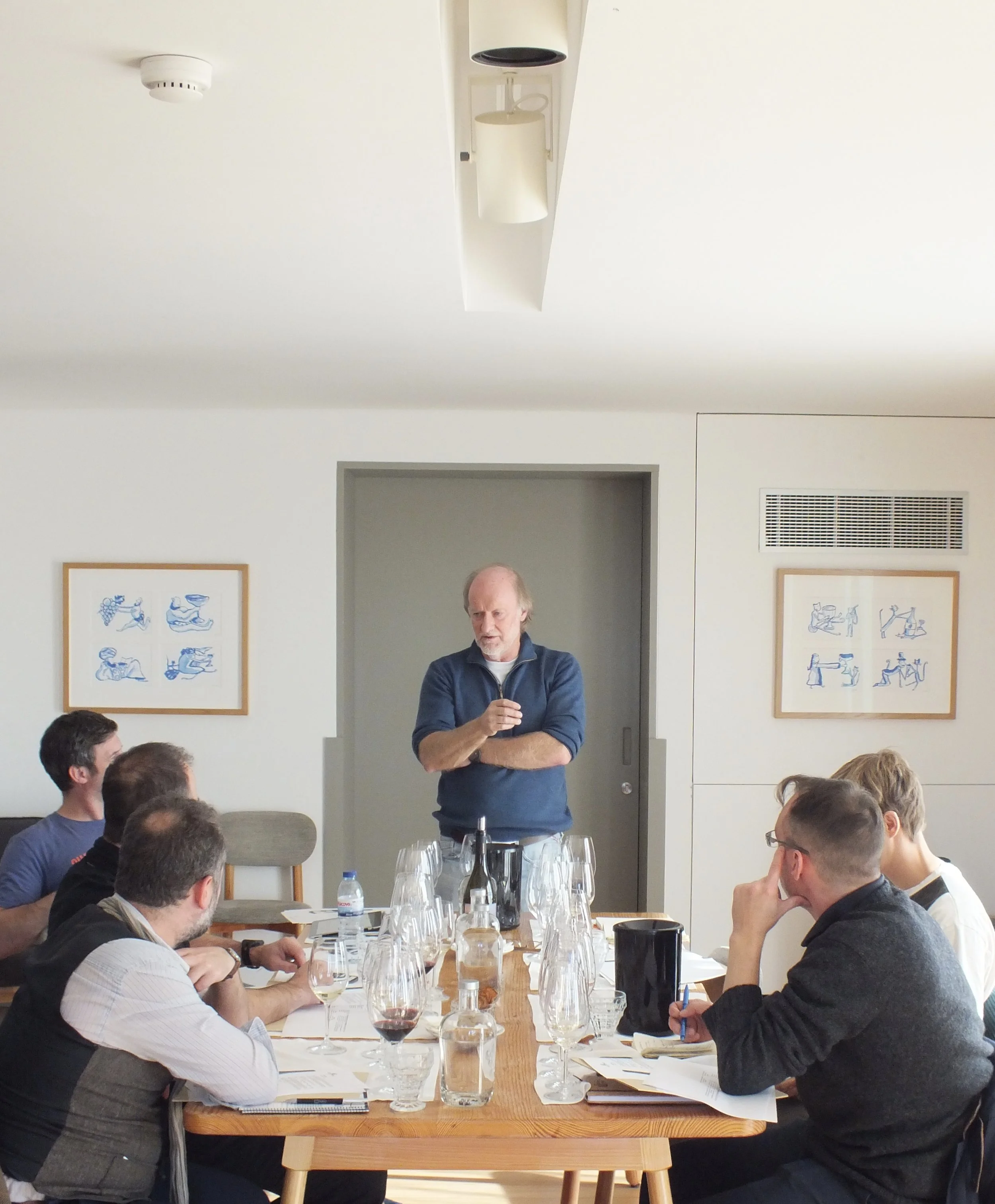 David Baverstock, Chief Wine Maker presiding over the tasting. 