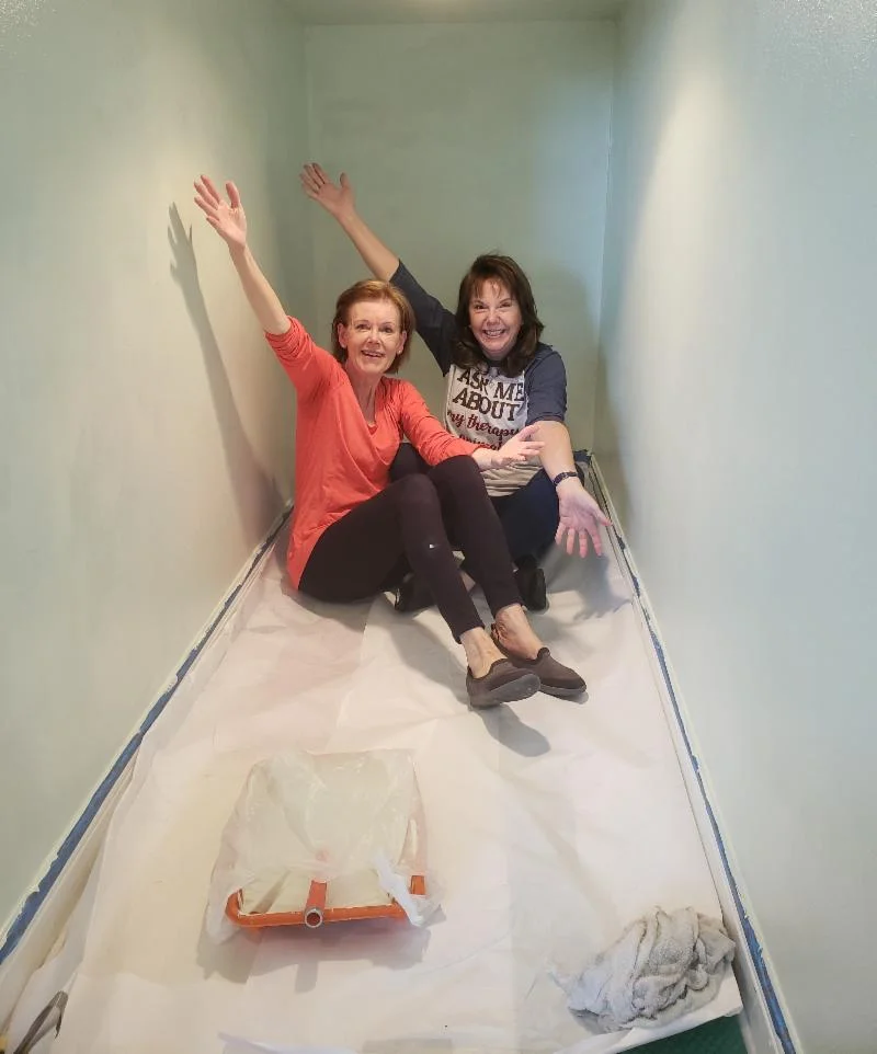 Thank you to two of our outstanding volunteers, Jen & Roz, who refreshed and hung white boards in our lobby nook at our Niceville Center!