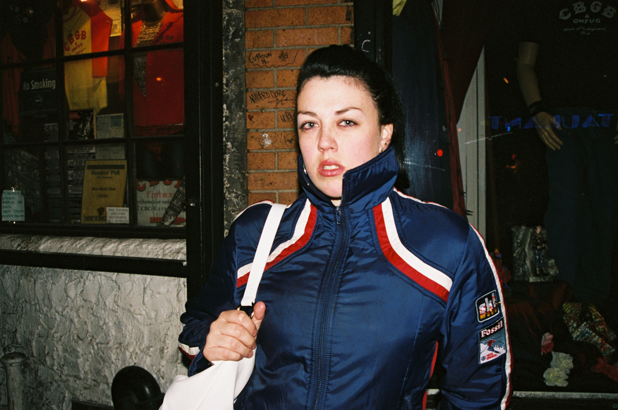 In front of CBGB, 2005, 35mm color slide.