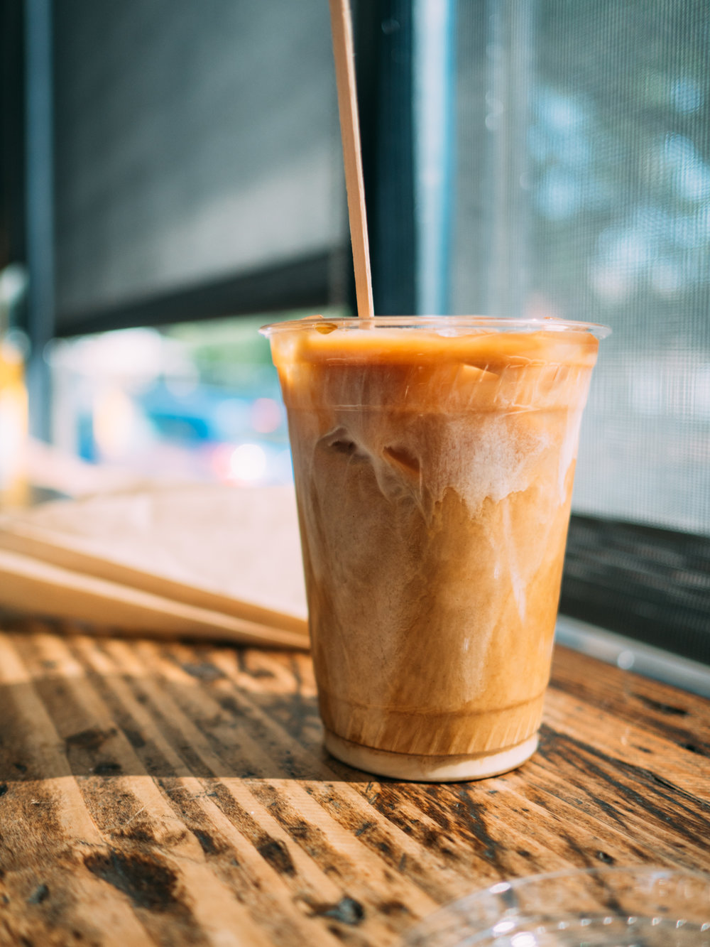 Iced coffee at The Filling Station