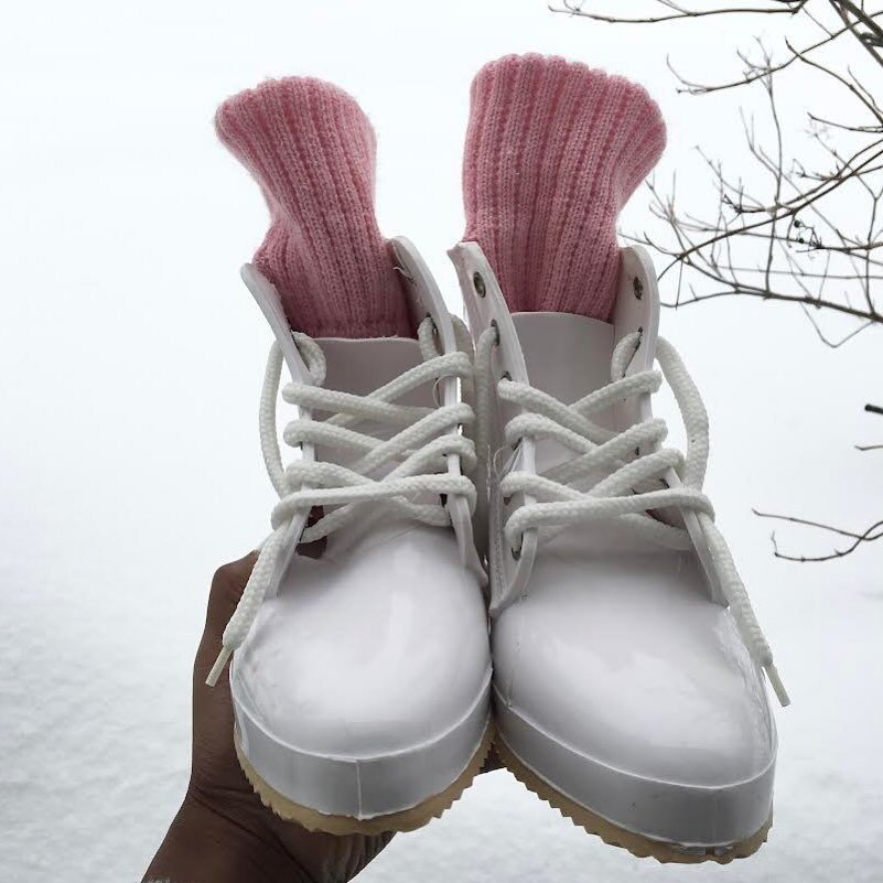 Retro White Water Proof Booties ❄️ #winter #snow #boots