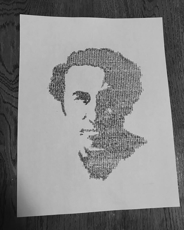 Not sure if this is done yet but if you had to name this portrait of Bruce Springsteen with a Springsteen lyric or title, what would it be?
