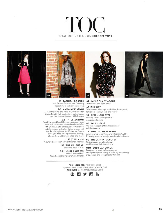 THE BOOK - NEIMAN MARCUS - OCTOBER 2015