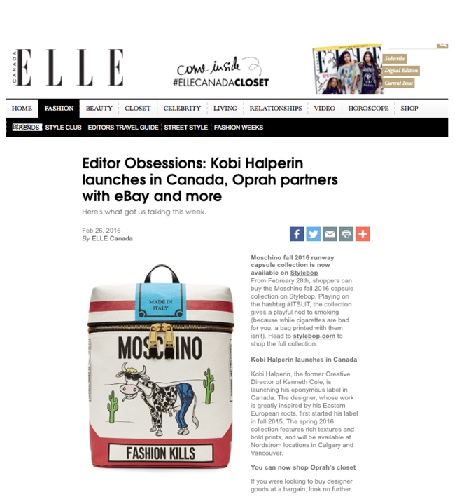 Elle Magazine Covering Kobi Expansion