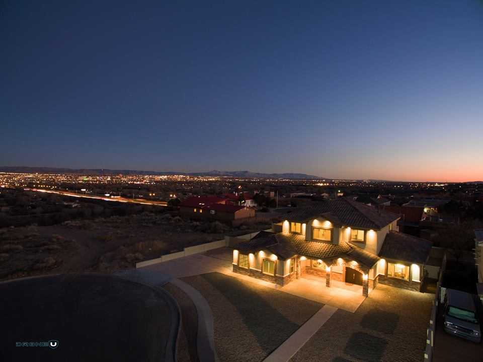 Aerial Photography in Albuquerque, New Mexico with an Approved FAA Night Time Waiver. 