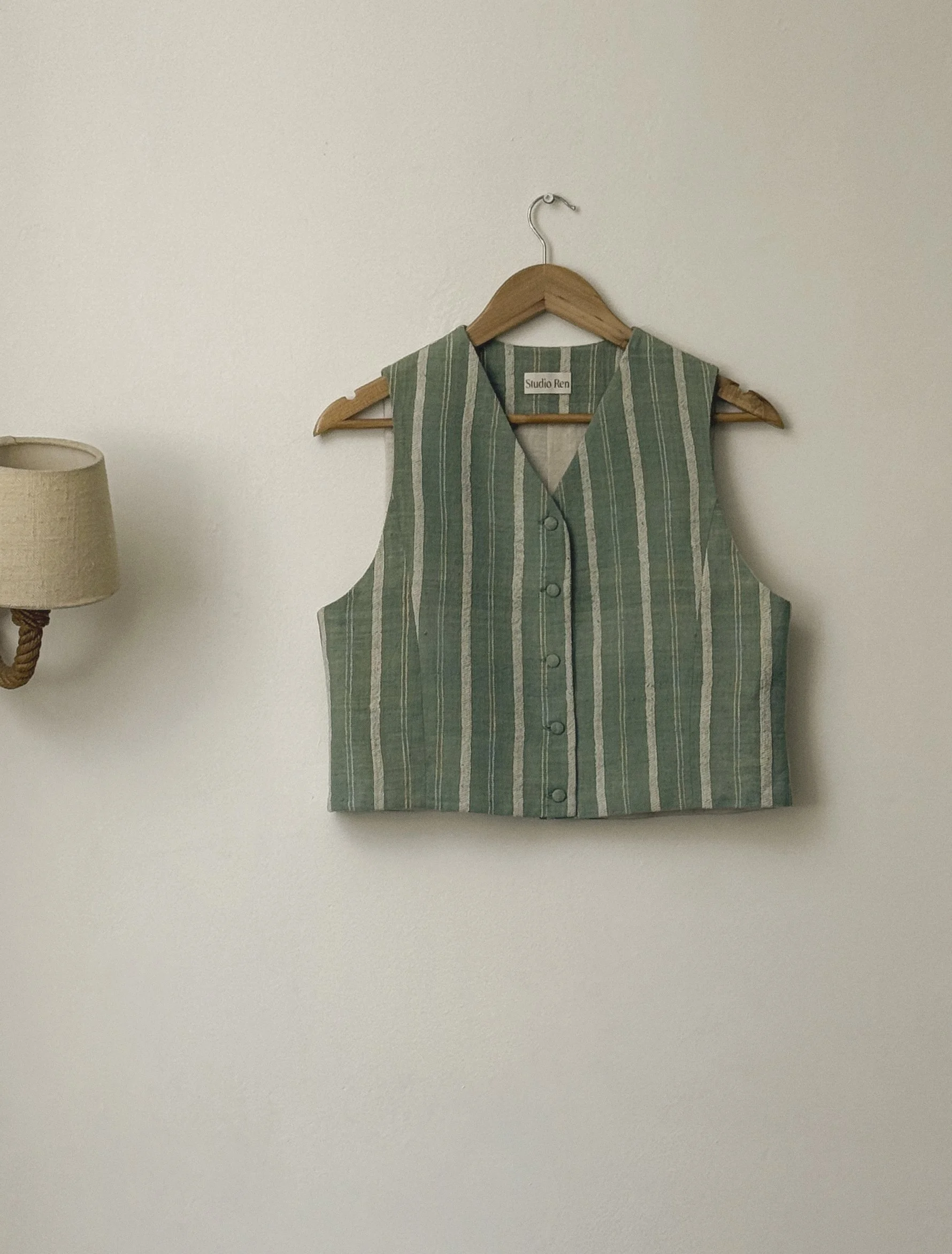 Ellis top | green stripe