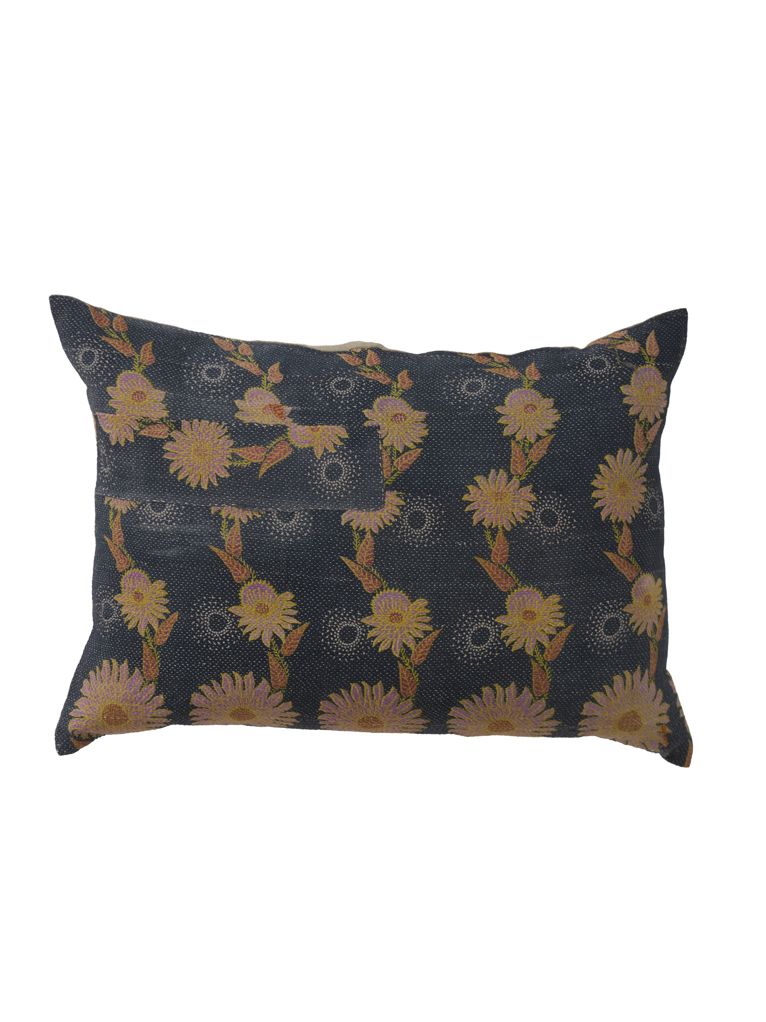 Blue Floral Large Cushion