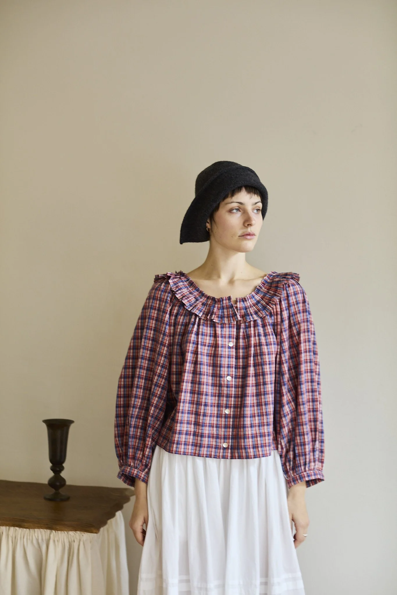 Harlow Top | Handloom Orchard Plaid