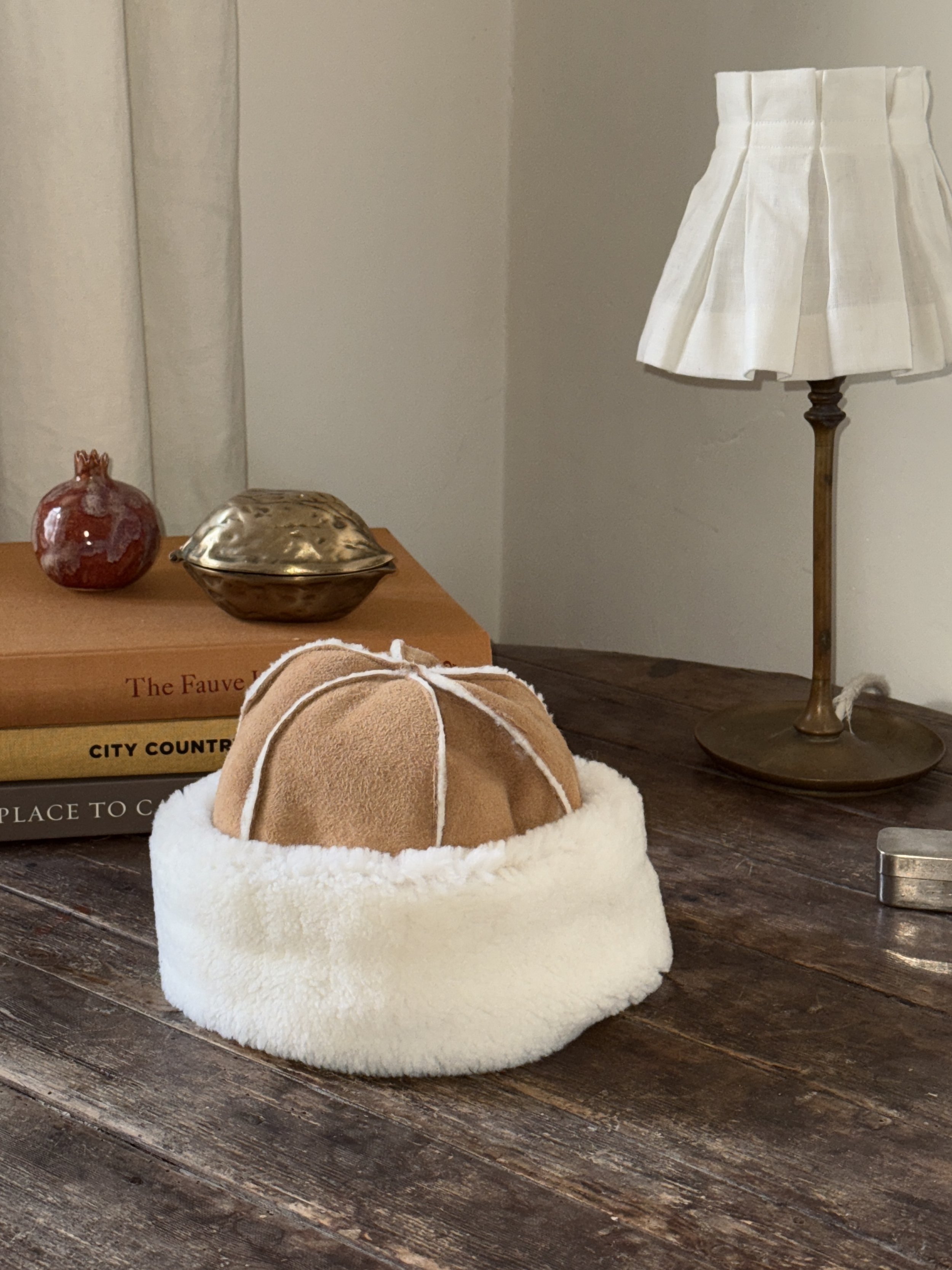 Shearling hat | Natural