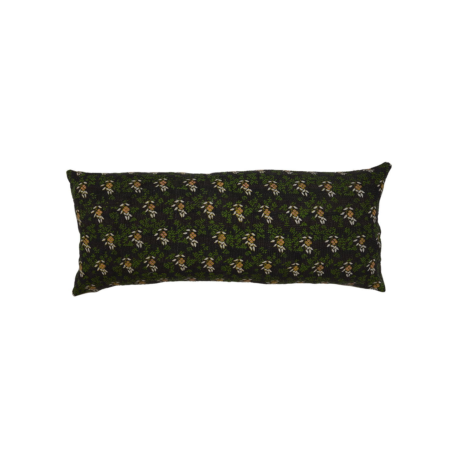 Black Floral Bolster Cushion