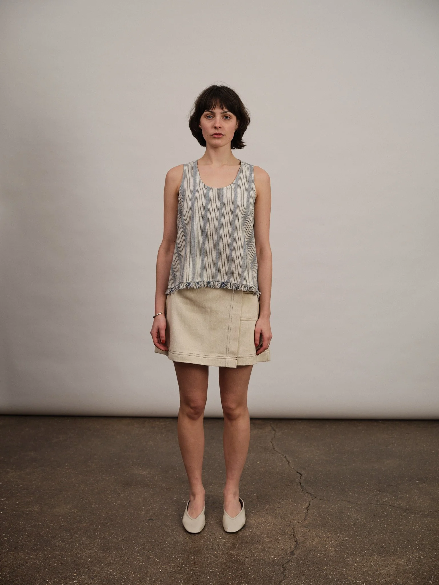 Pre-order| Nikiti top | indigo stripes