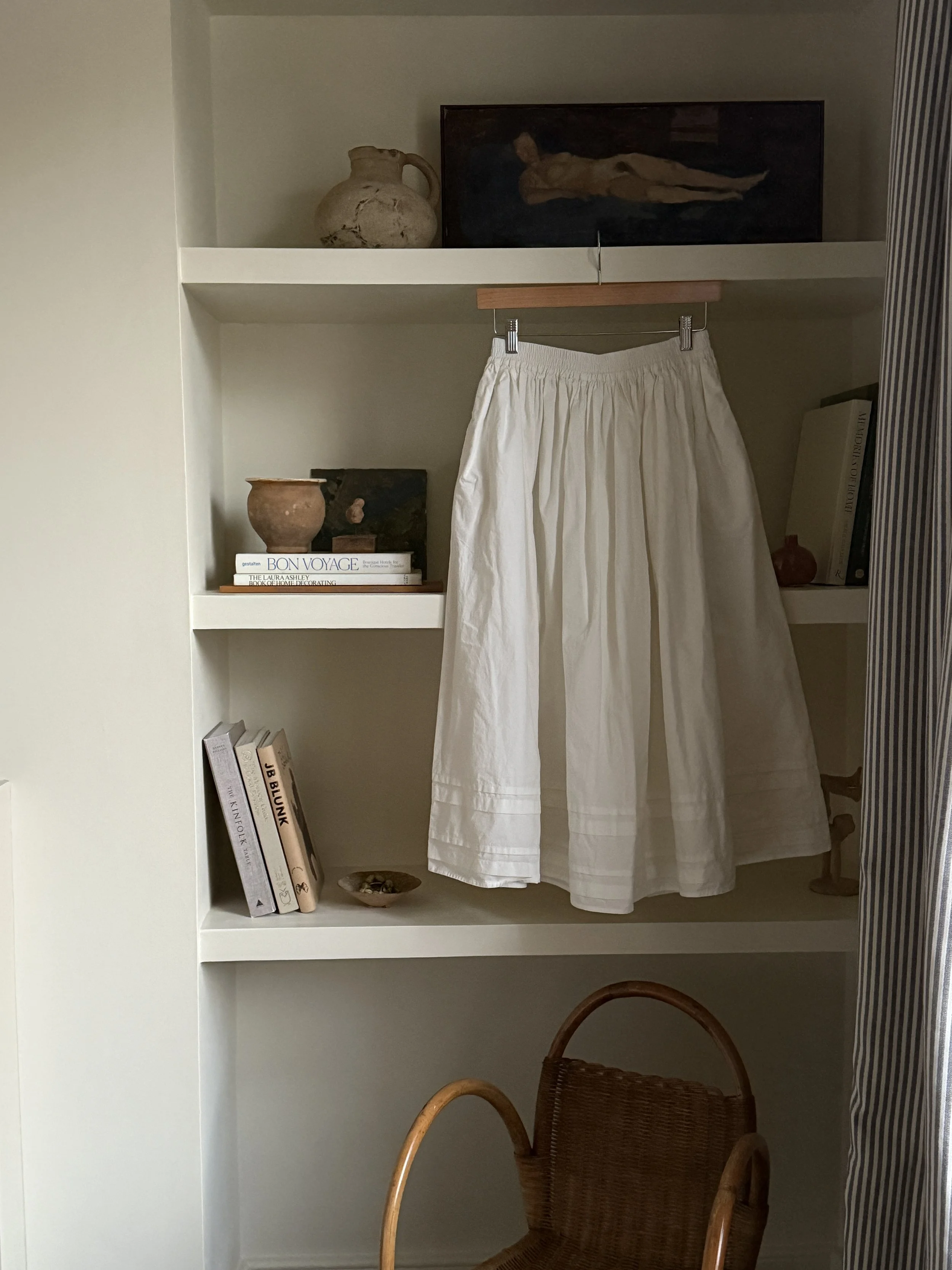 PRE-ORDER Quinn pintuck hem skirt | milk