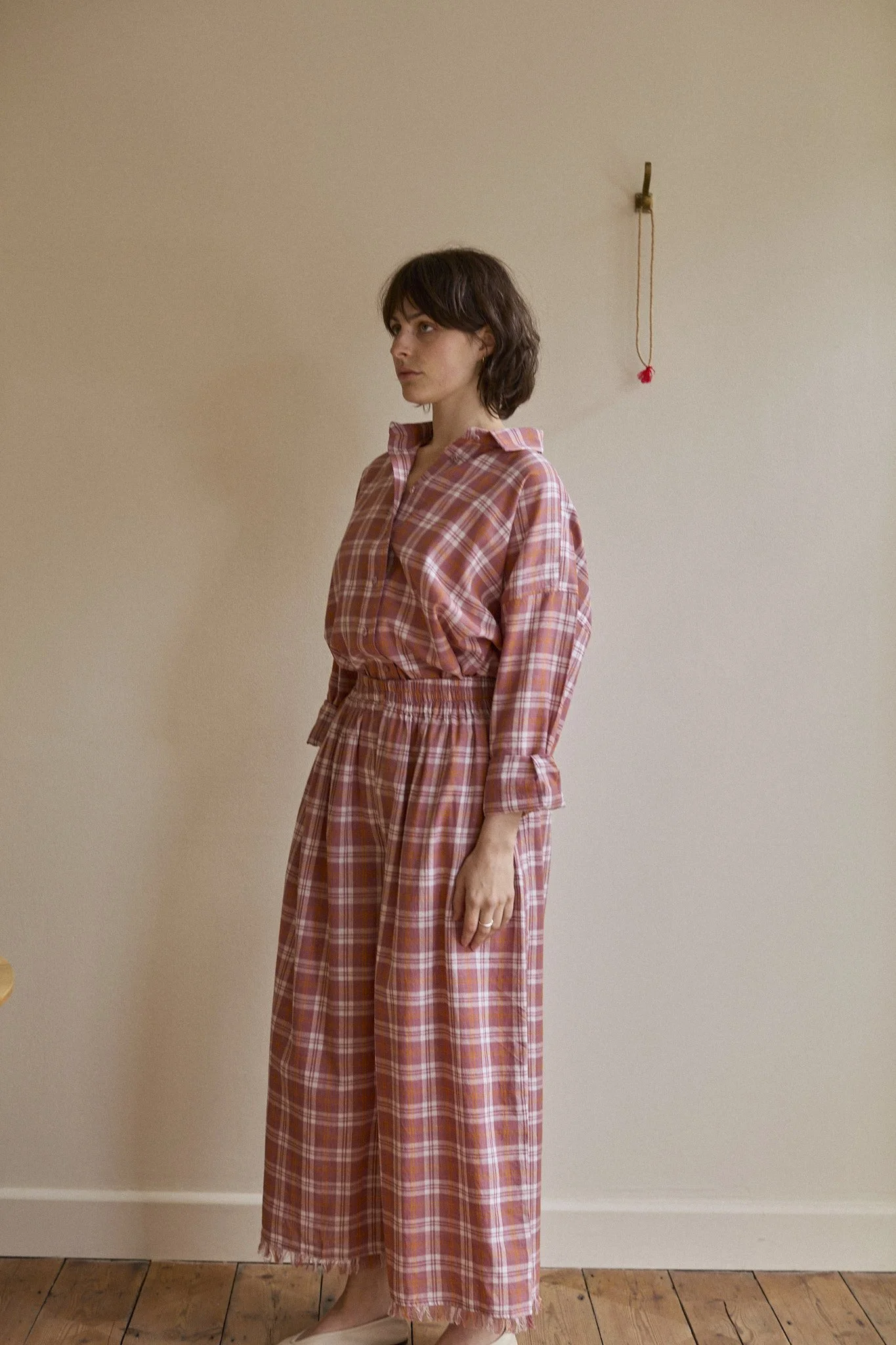 Nina Trousers | Blush Plaid