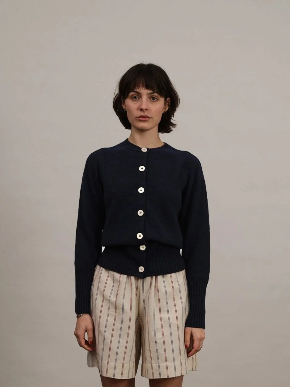 Lambswool Cardigan | Midnight