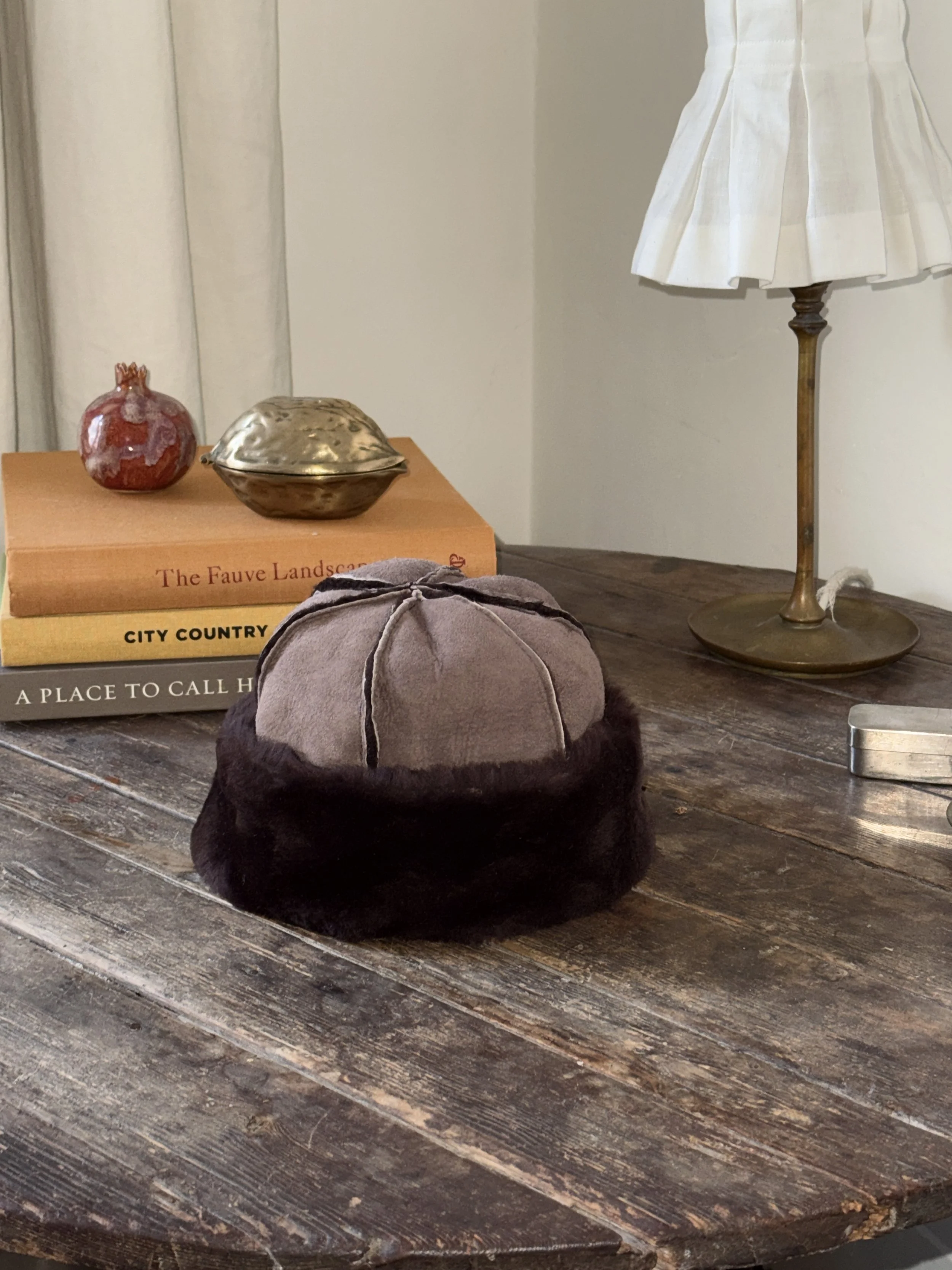 Shearling hat | Brown Bear