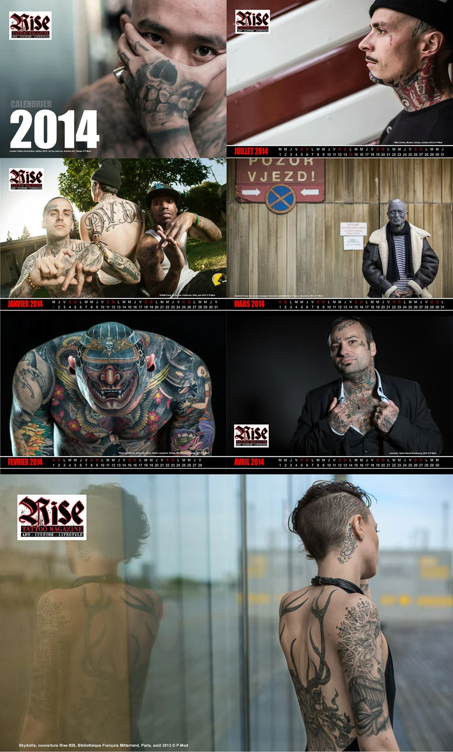 Rise Tattoo Magazine #28 / Calendrier 2014