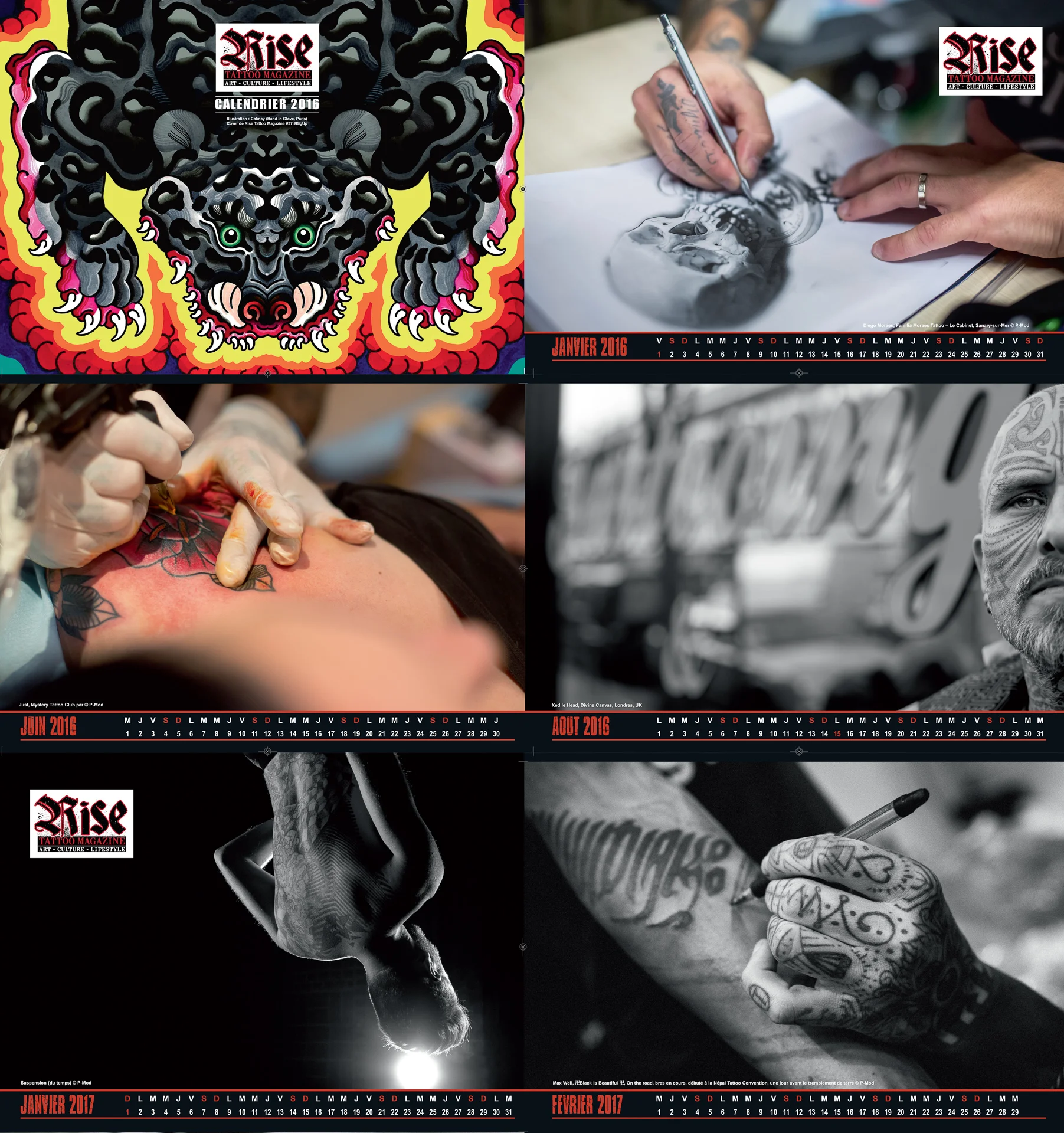 Rise tattoo Magazine #39 / Calendar 2016