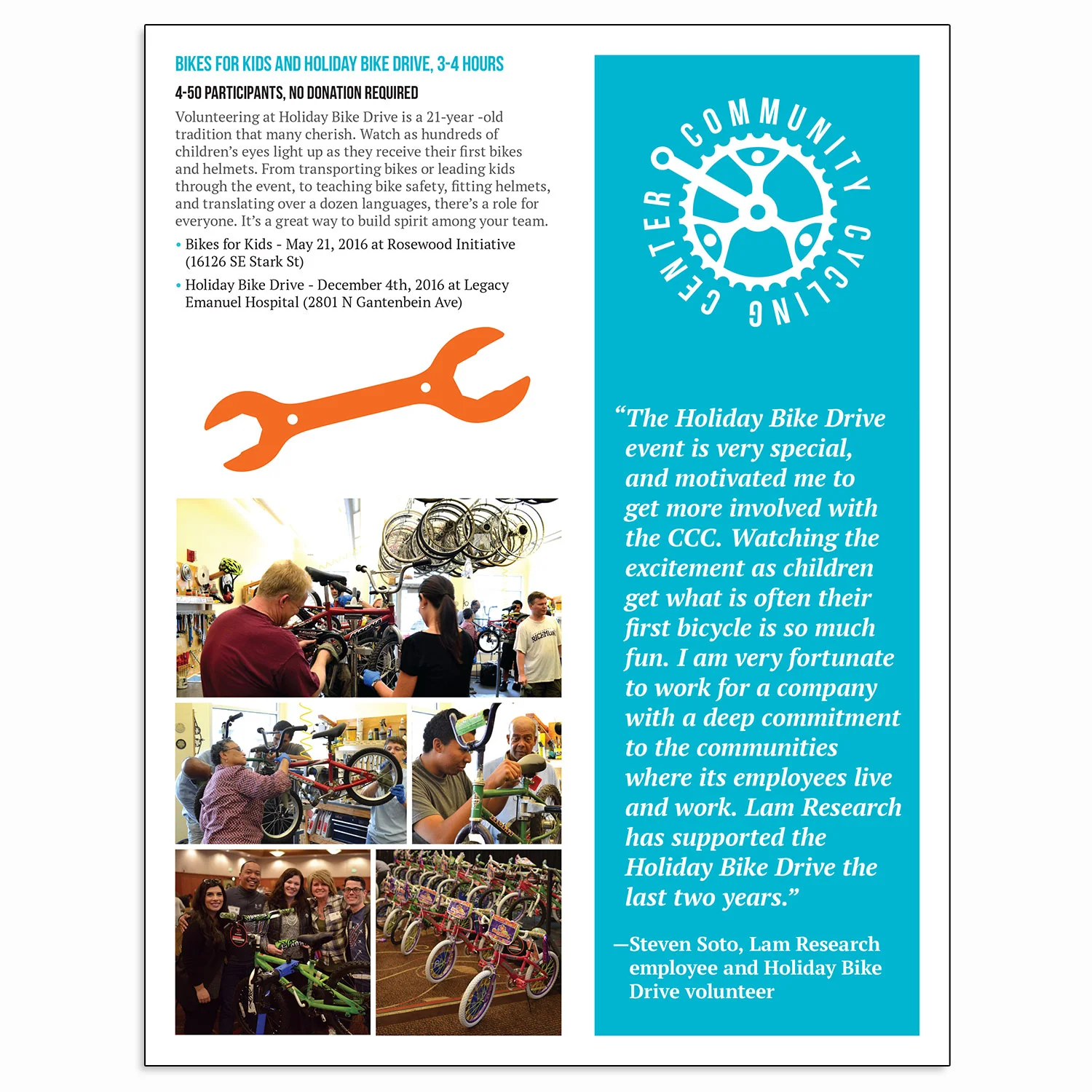 Corporate Bike Build Flyer