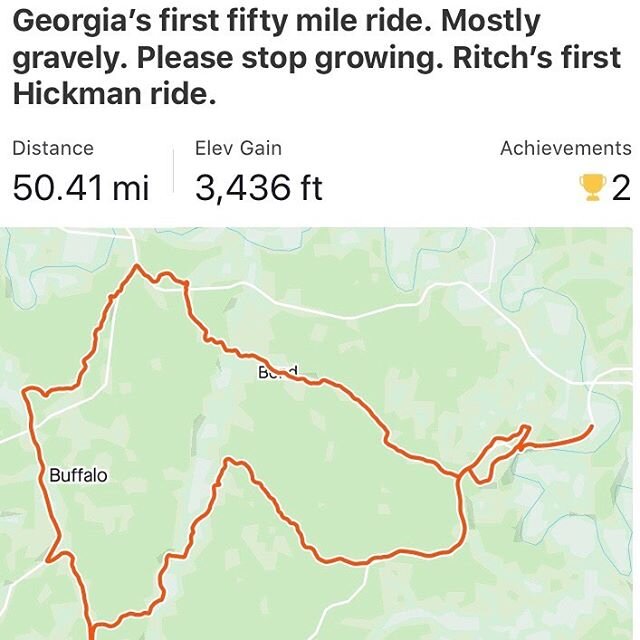 My friend Ritch rides paved greenway nearly all the time. He took the adult build a bike class @oasisbikeworks to have a suitable bike and did his first gravely ride today. 💪 lucky dog.