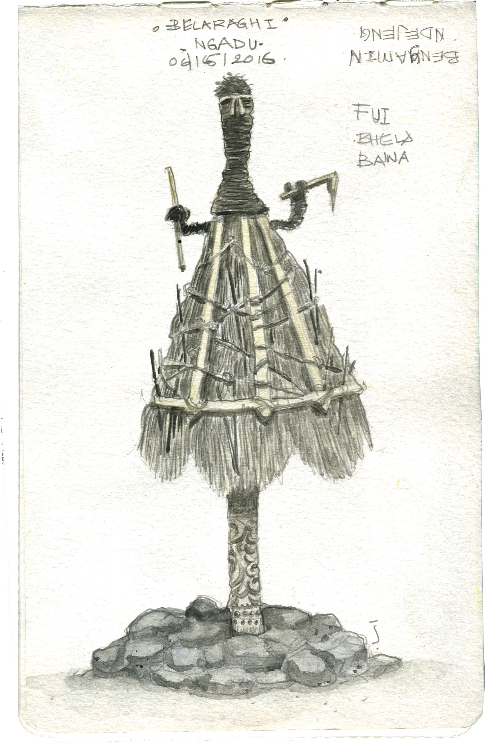 Ngadu , ceremonial tower.