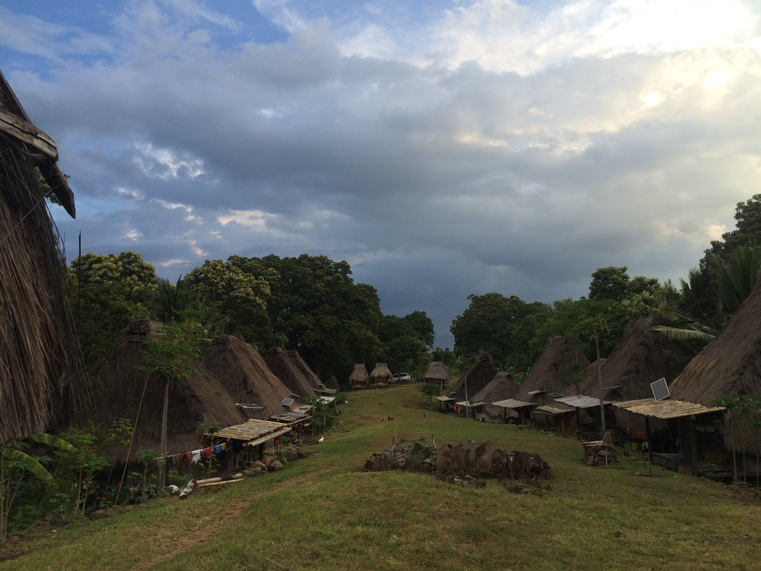 Leaving the village at Sunset.
