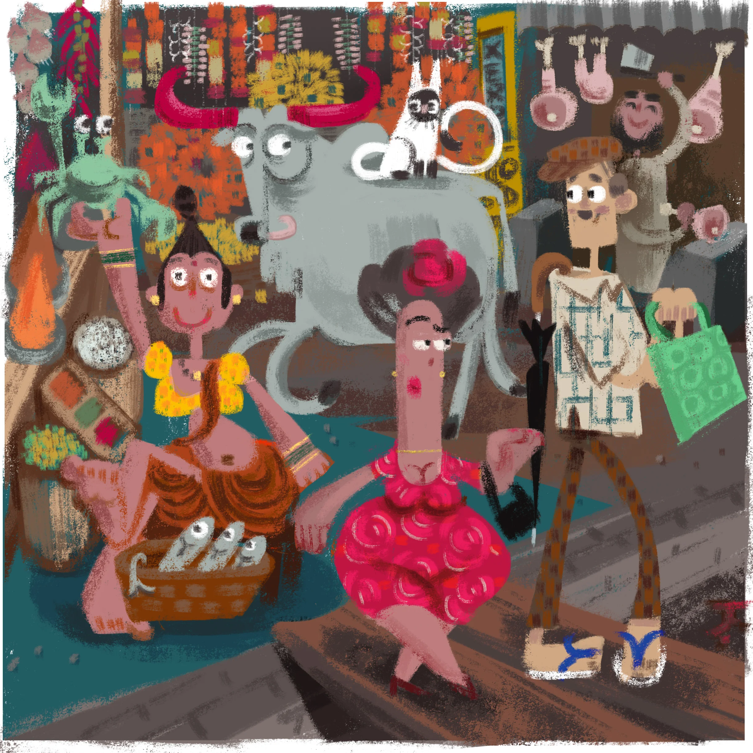 Market scene