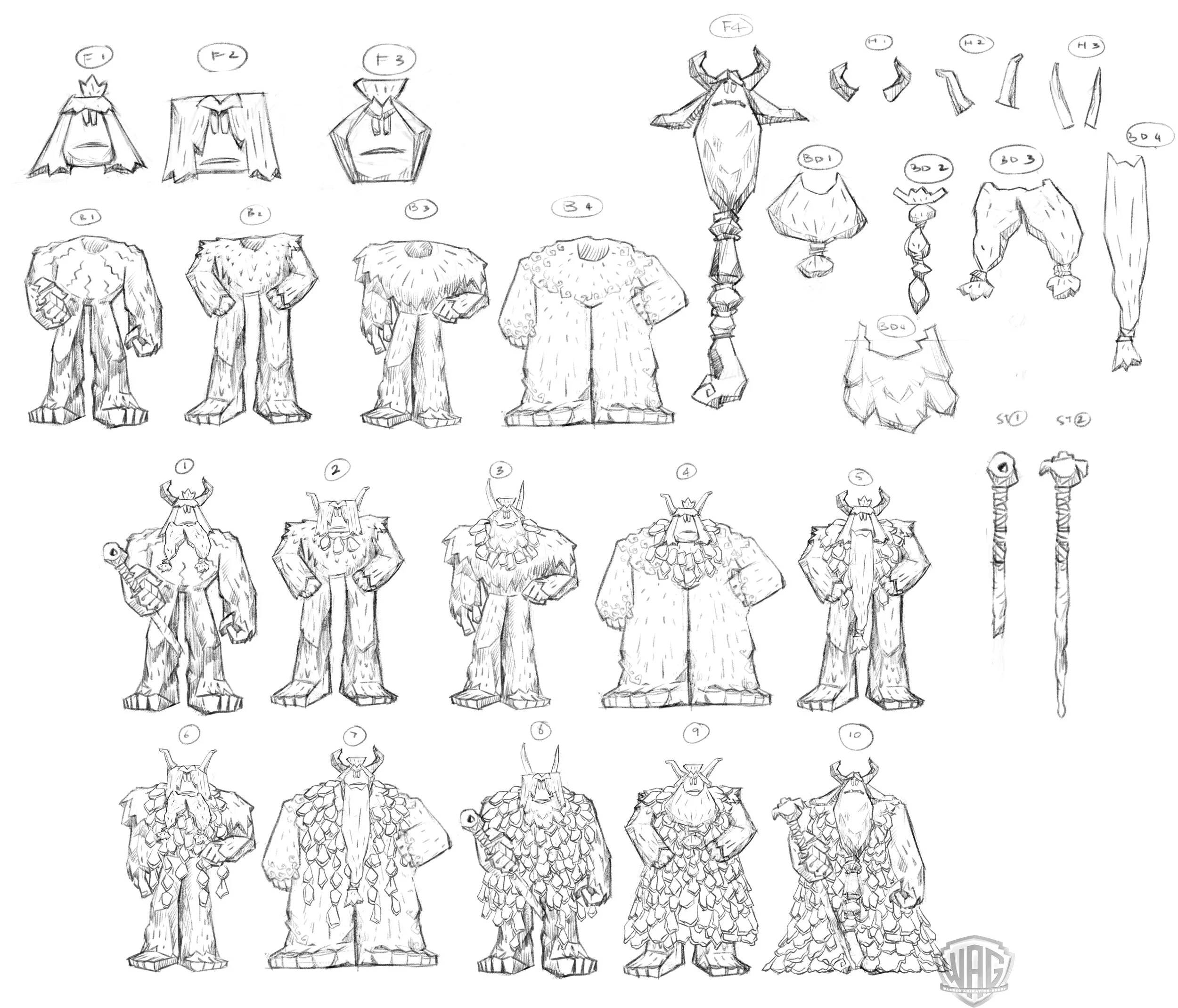 Stonkeeper's palace pillars line drawings