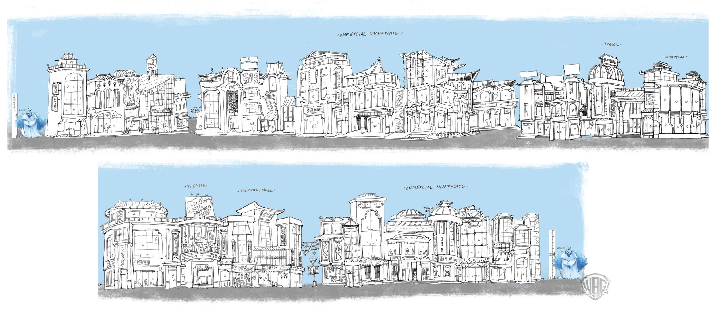 Human city shopfronts