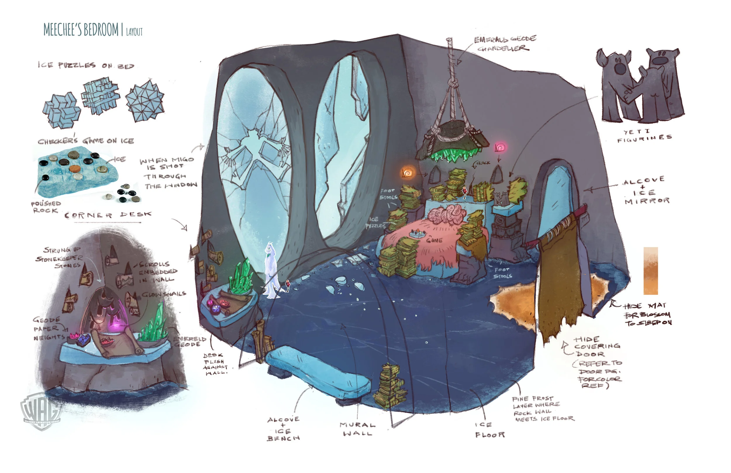 Meechee's bedroom layout