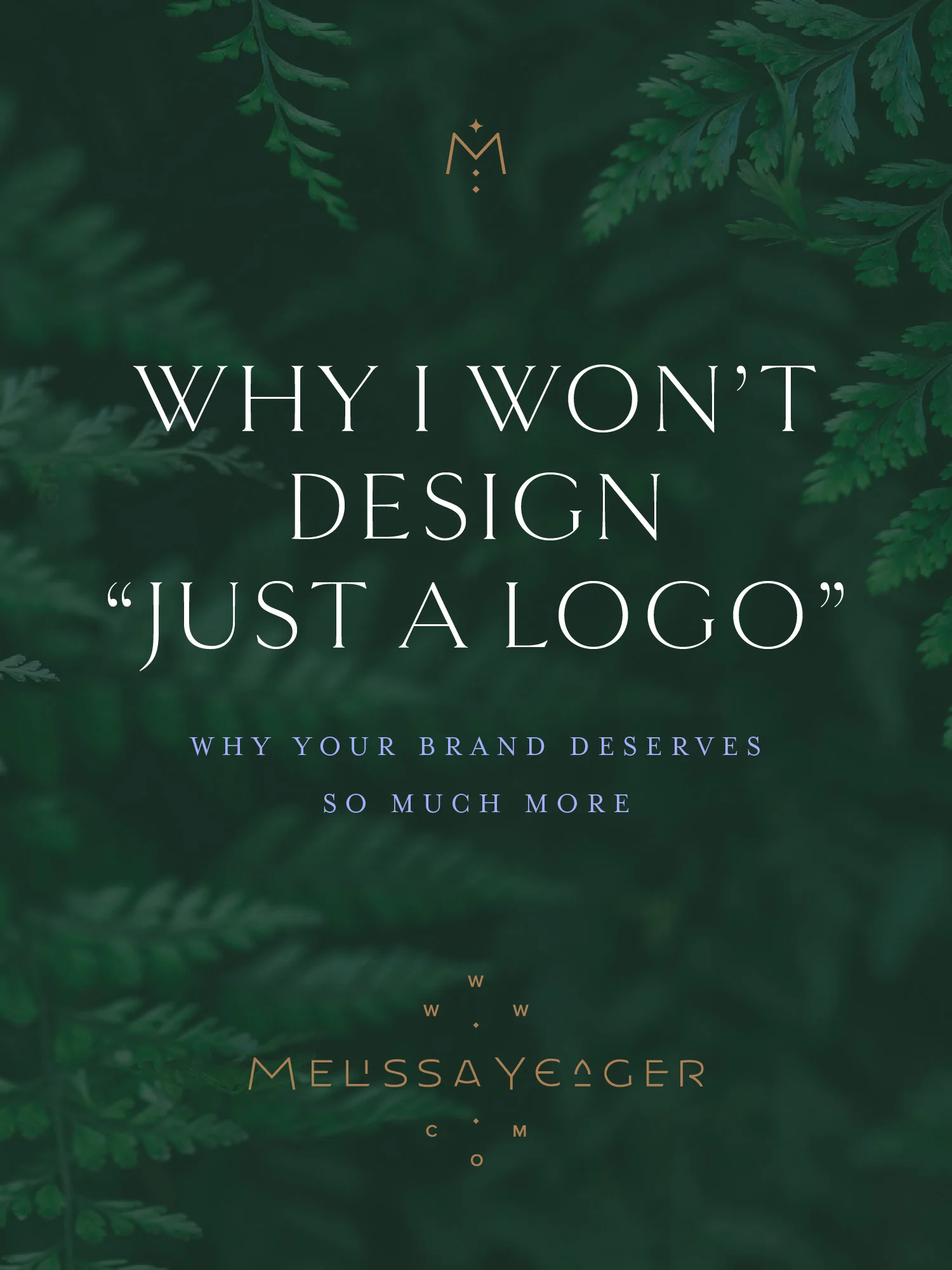 Why I won't design “just a logo” - why your brand deserves so much more