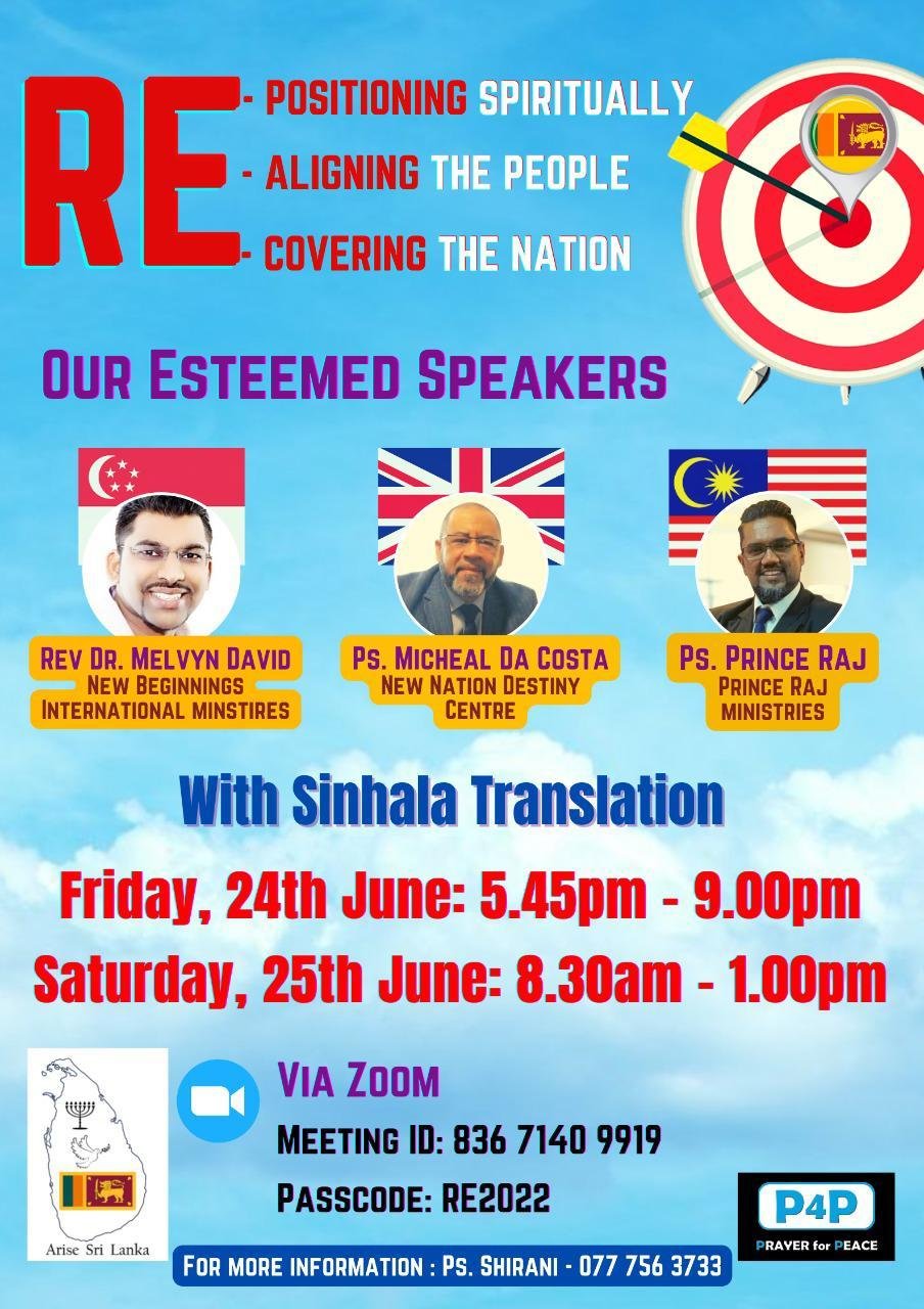 Repositioning spiritually. Realigning the People.  Recovering the Nation. 