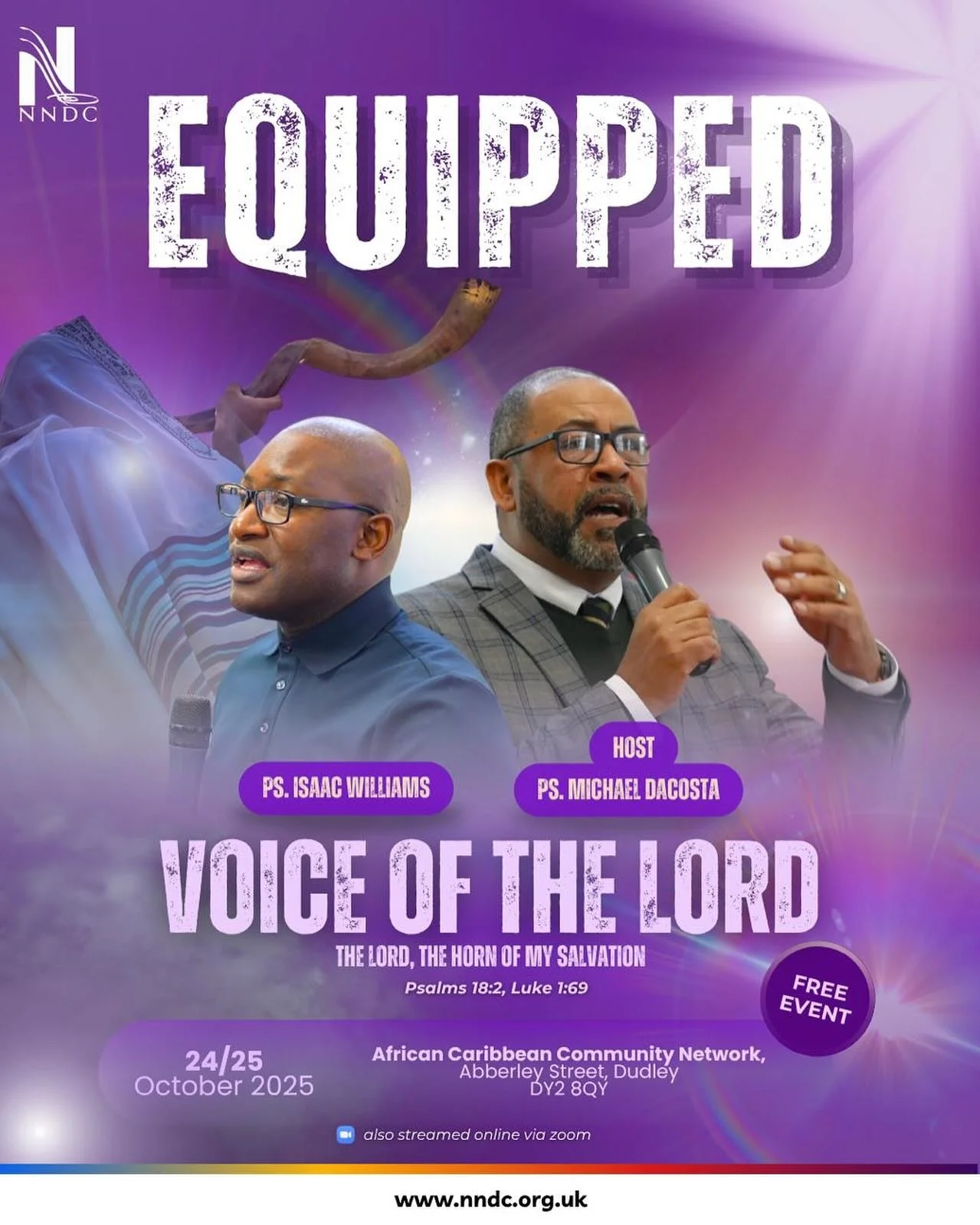 It&rsquo;s back! EQUIPPED: The Voice of the Lord (The Lord, the horn of my salvation). REGISTRATION IS NOW LIVE!! 

Visit our website (link in bio) to secure your place!

An in person and online event. 

FRIDAY 24TH OCTOBER 2024  7.00pm - 9.30pm 
SAT