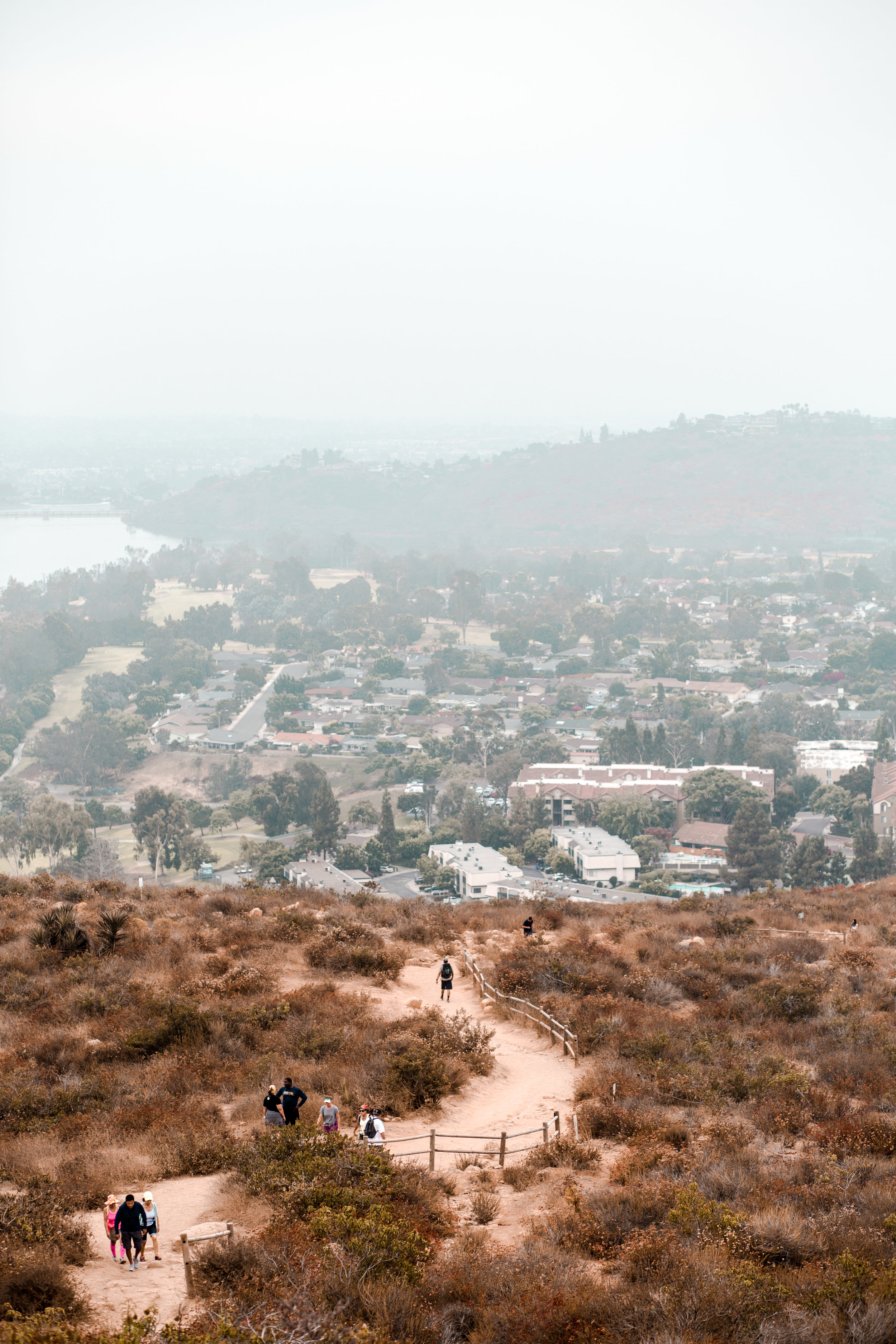 Here is a photo as we got about halfway back down, some of the fog had cleared but that was all I could capture.