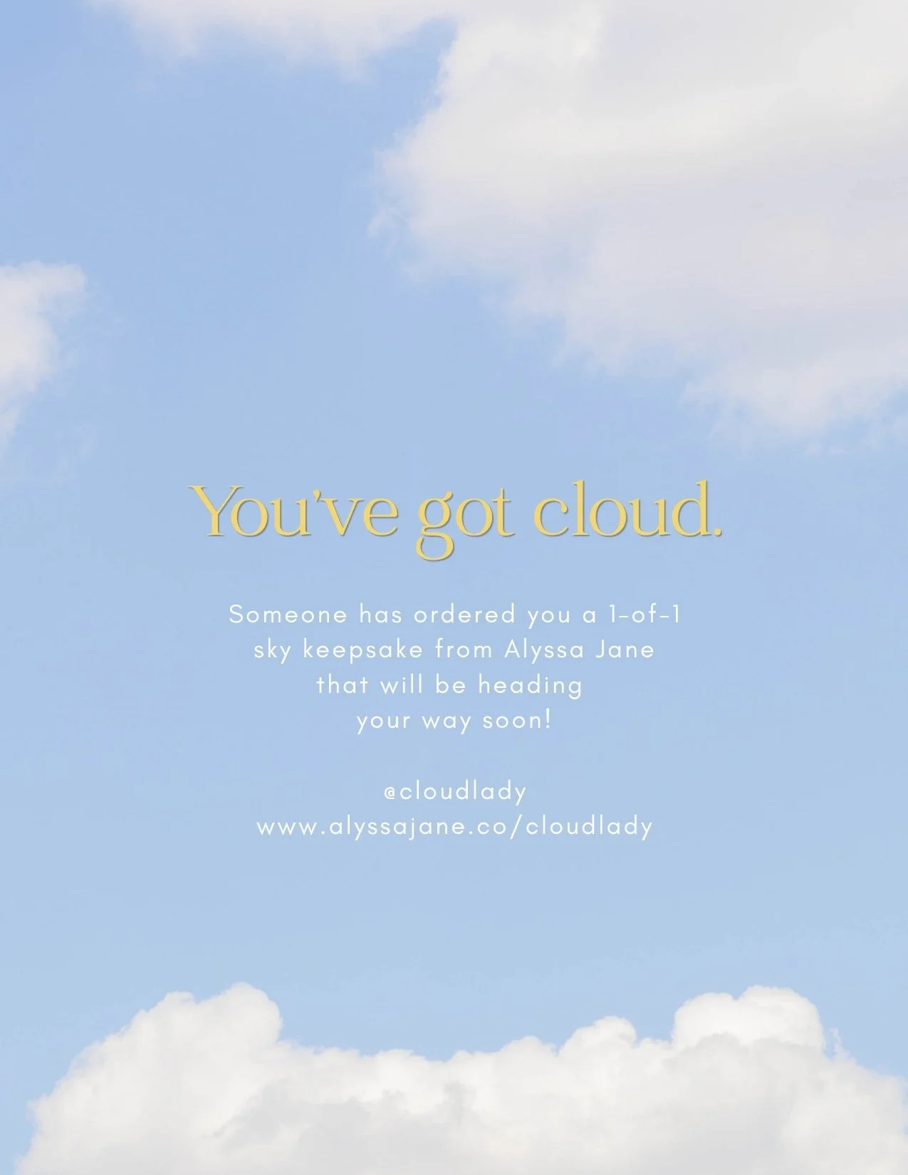 Pre-Order a Cloud.