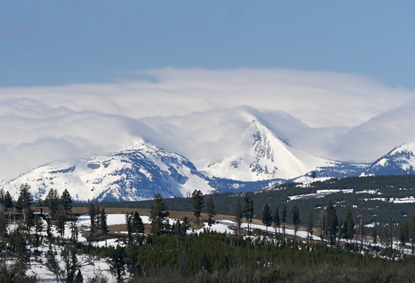 Winter in the mountains, spring in the valleys.