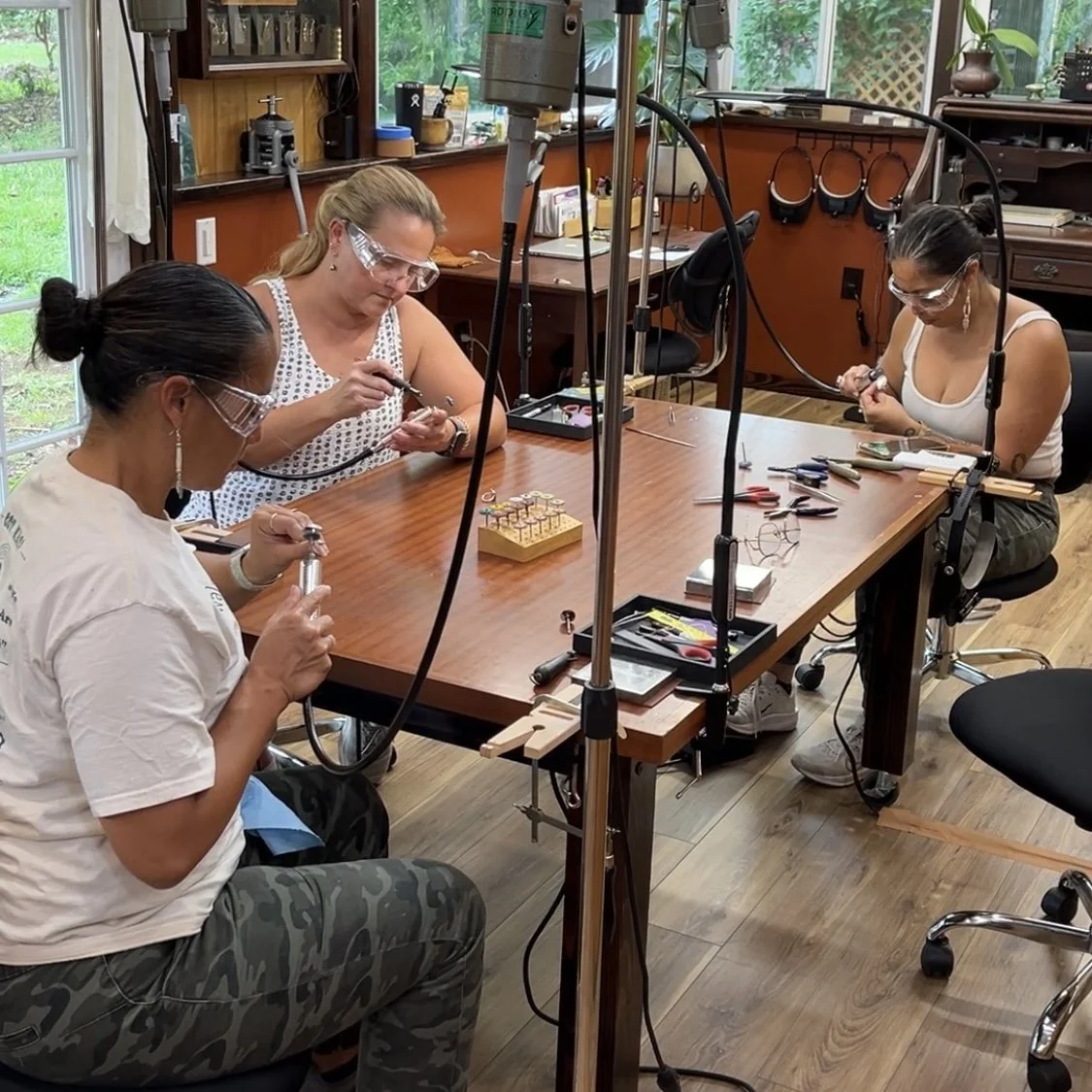 Ring making class near Hilo on the Big Island of Hawaii