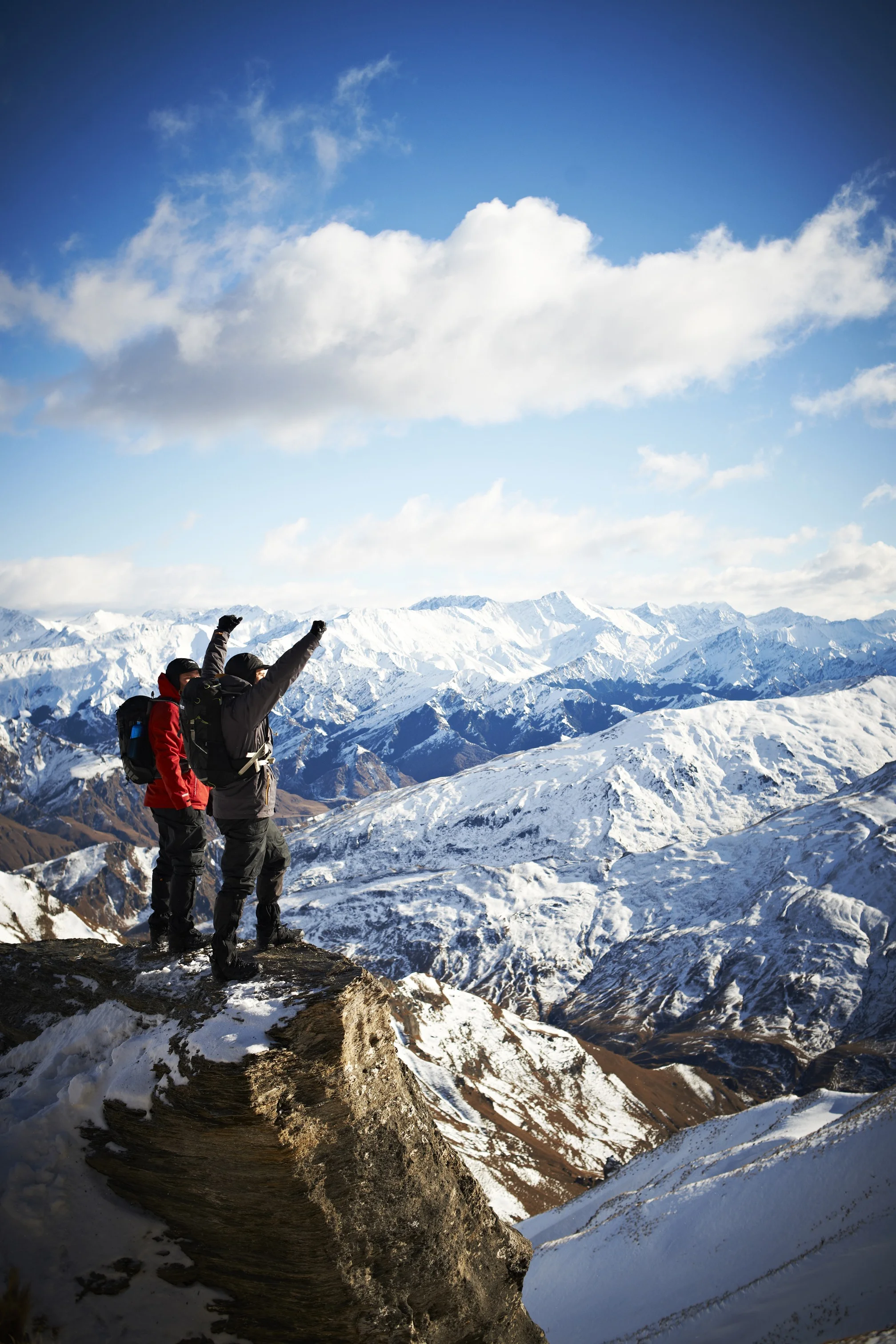 Queenstown on location in New Zealand, top of the mountain