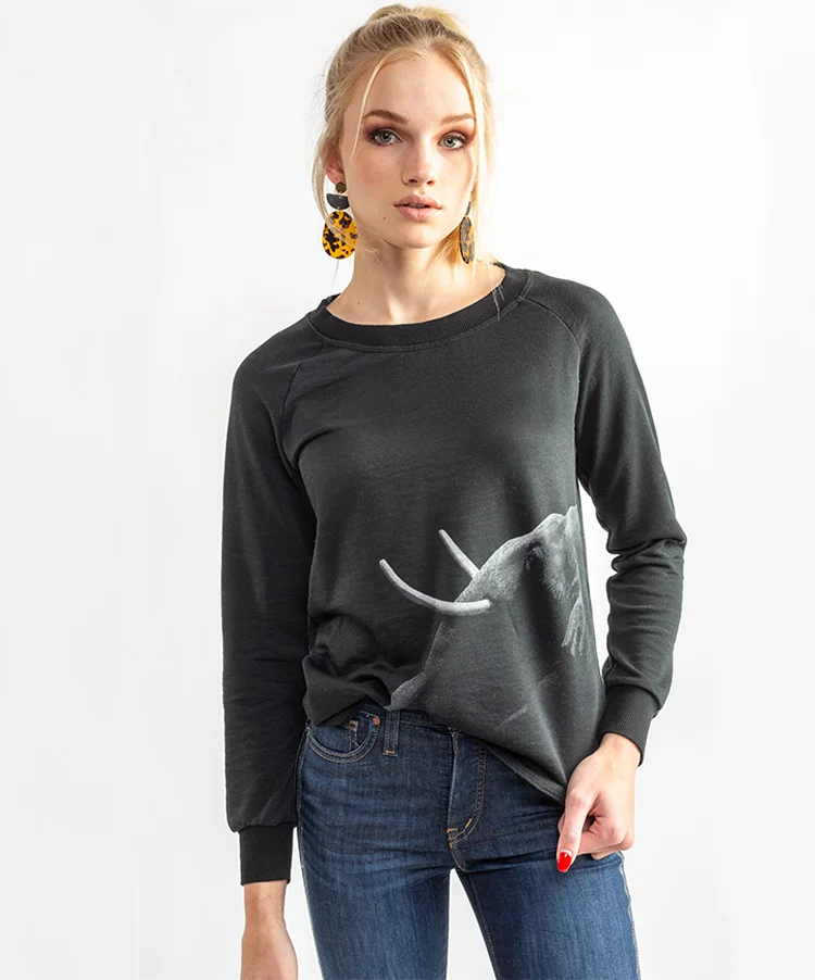 elephant sweatshirt by zenzee