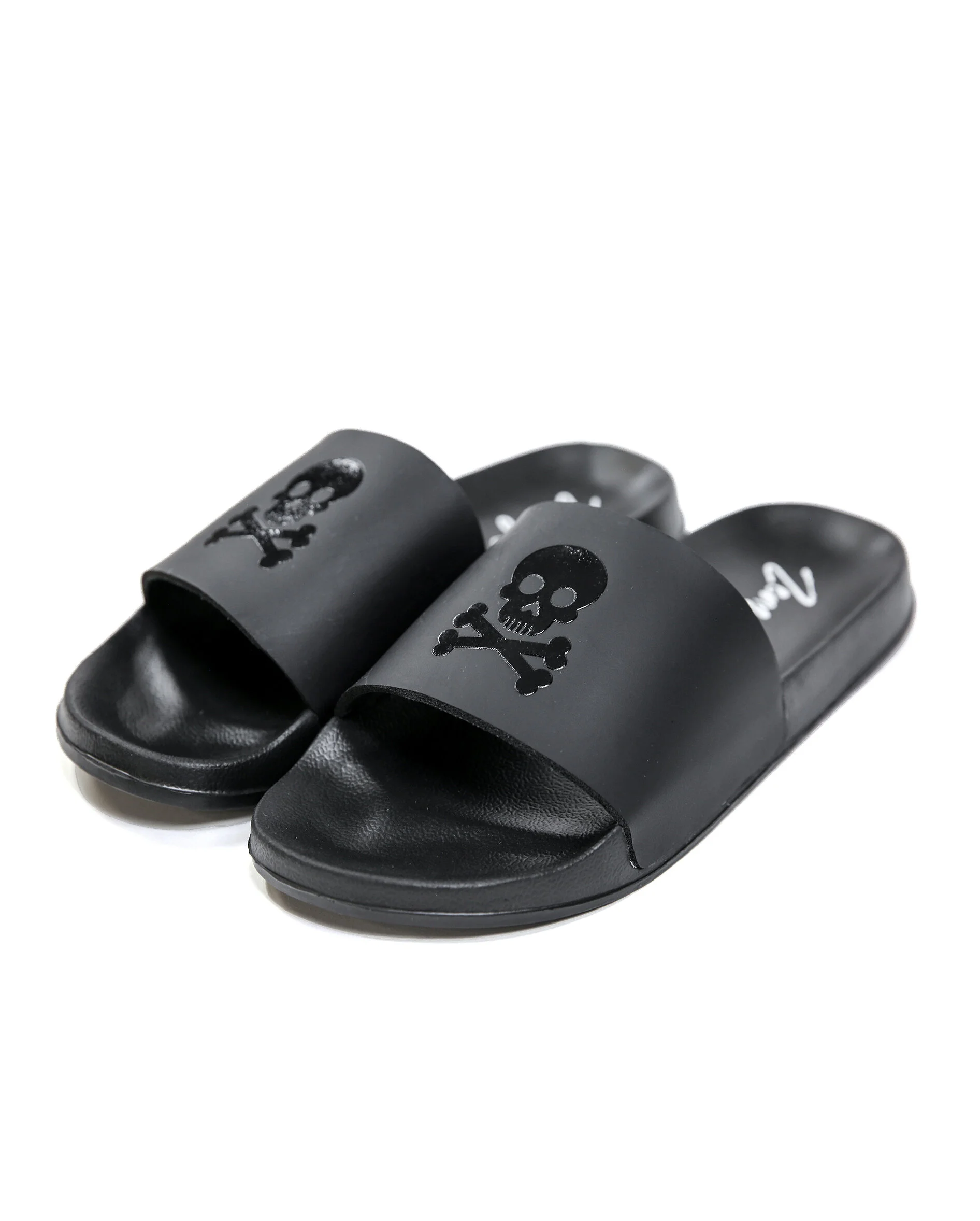 Black Skull Slide Sandals Trickz N main image 2
