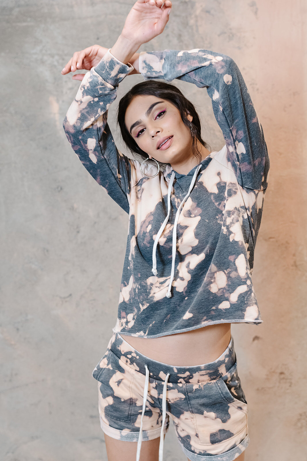 galaxy acid wash tie dye hoodie