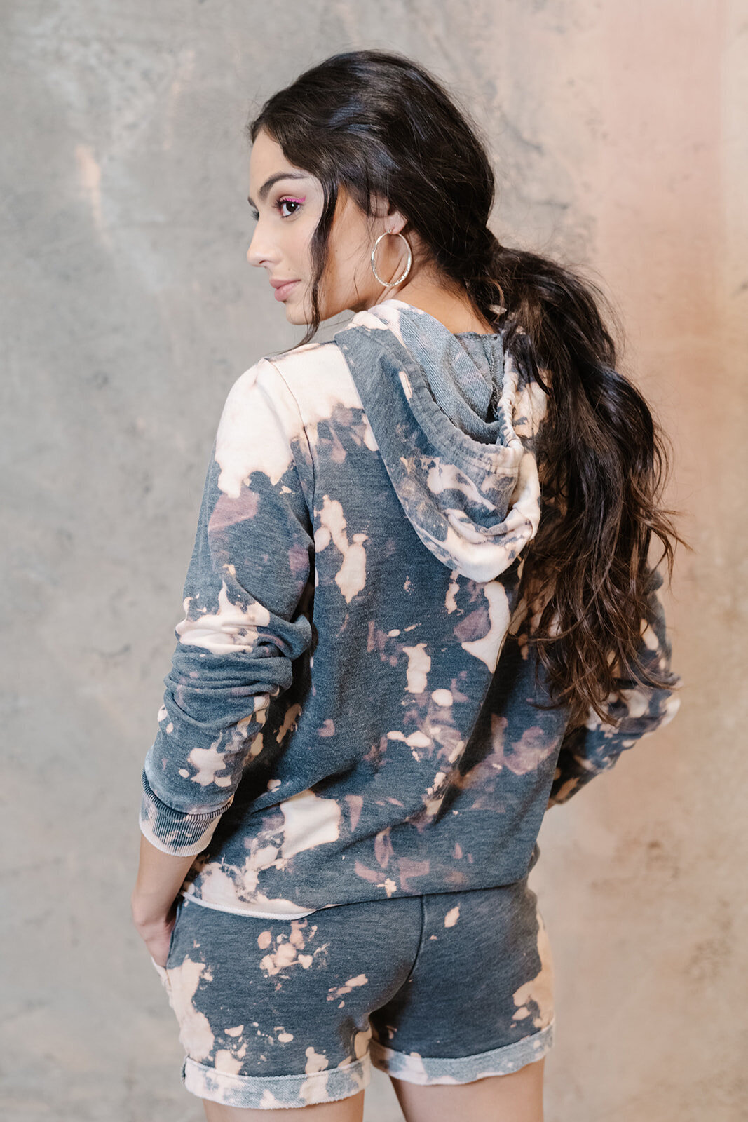 galaxy acid wash tie dye hoodie