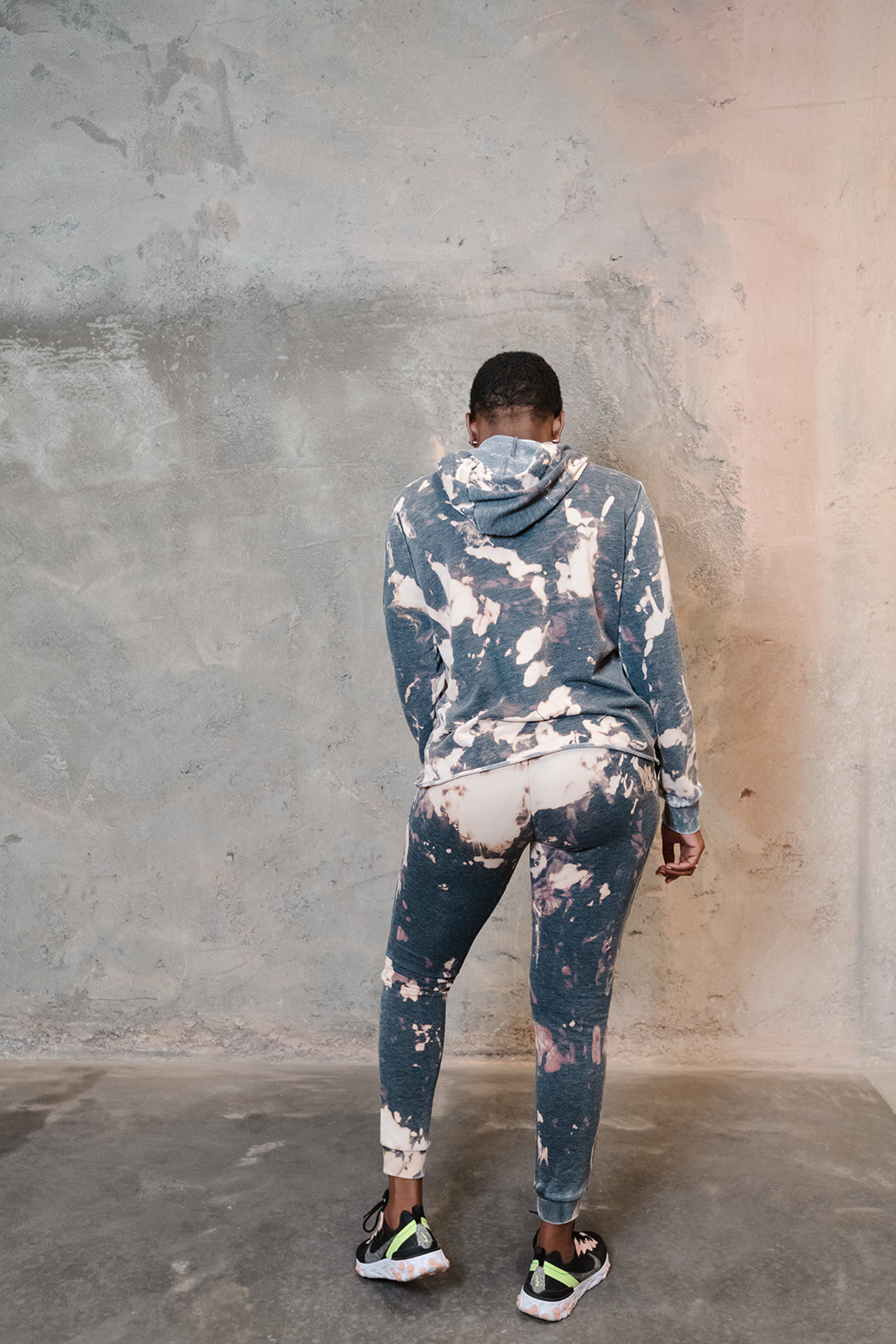Galaxy acid wash sweat pants