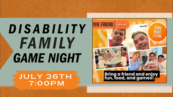 Family Disability Game Night - June 26th at 7 PM