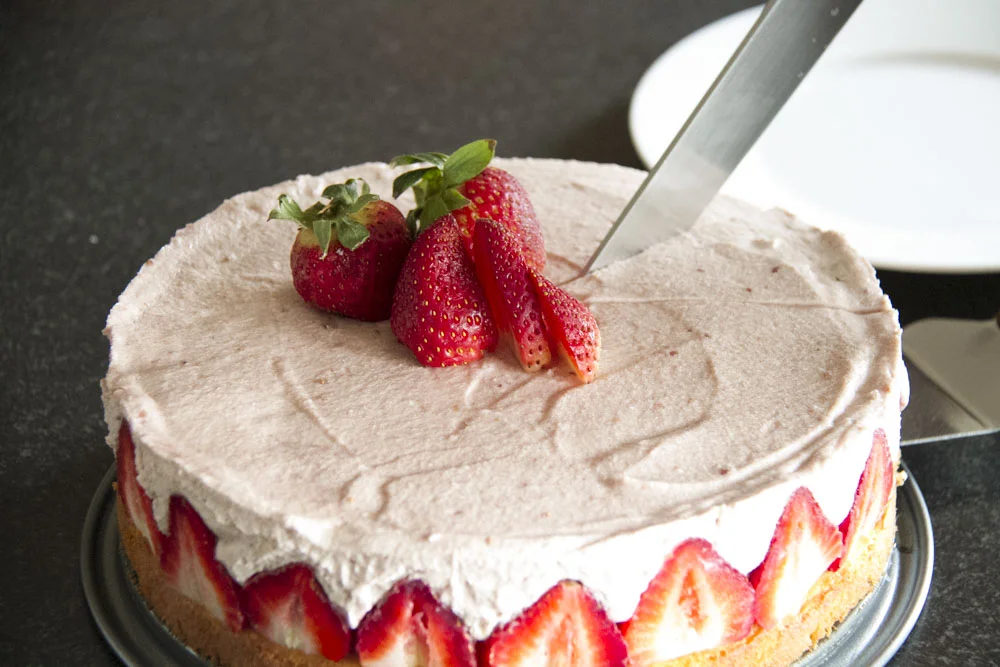  Fraisier with Lemon Genoise and Creme Mousseline 