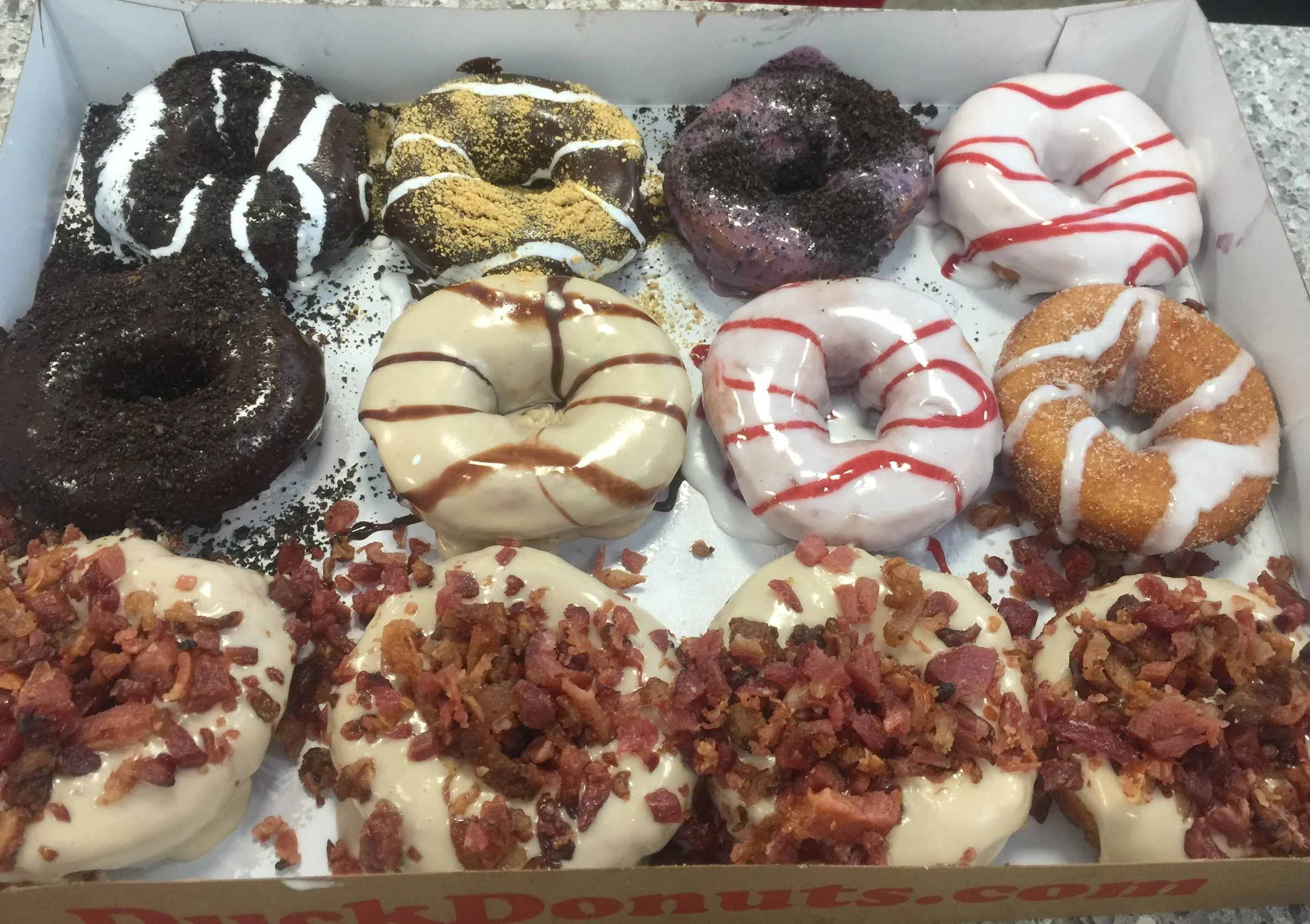 A dozen from Duck Donuts