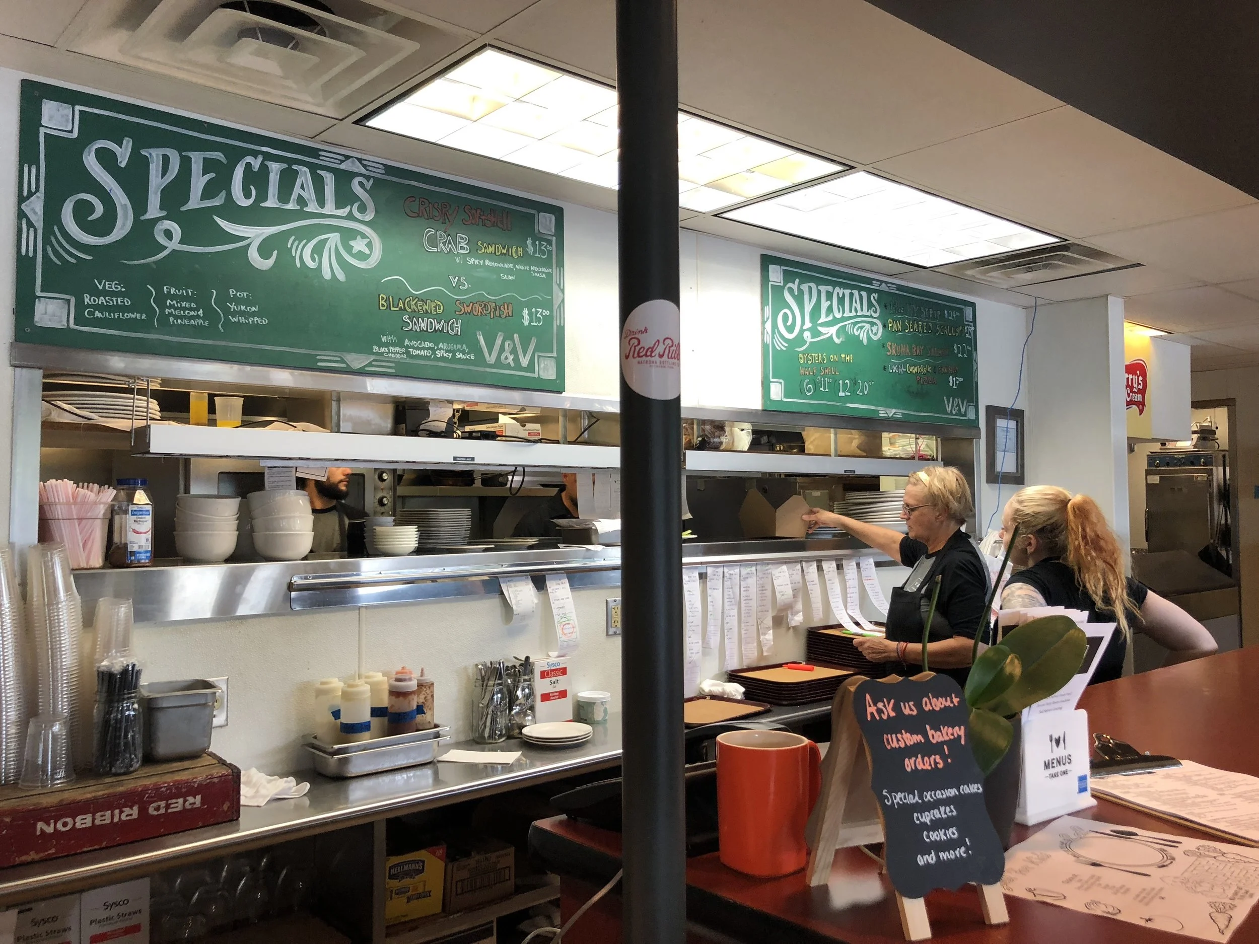 Order at the counter of V&V Scratch Kitchen