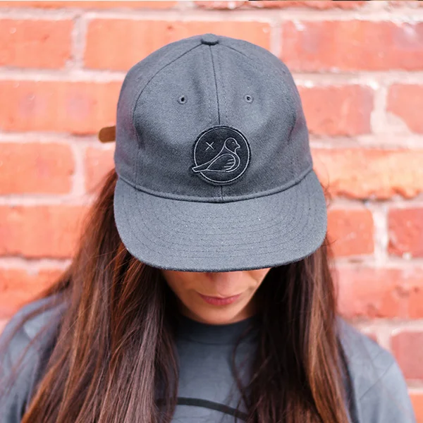 Ebbets Field Flannels Logo Cap Charcoal Black — High Gray