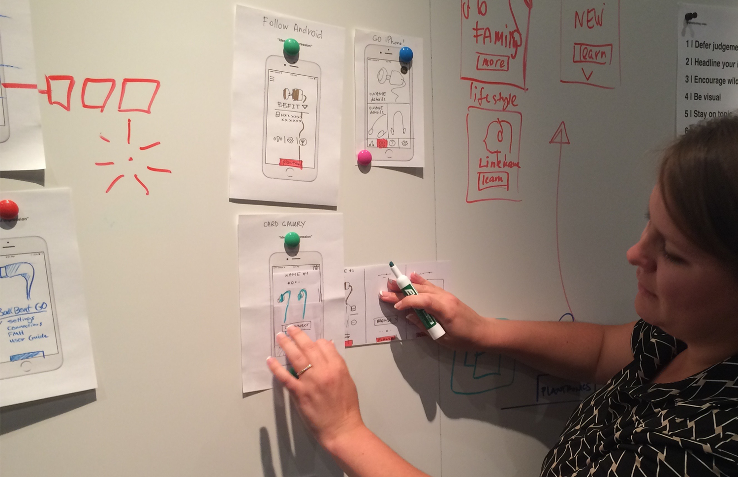 Brainstorming with the team