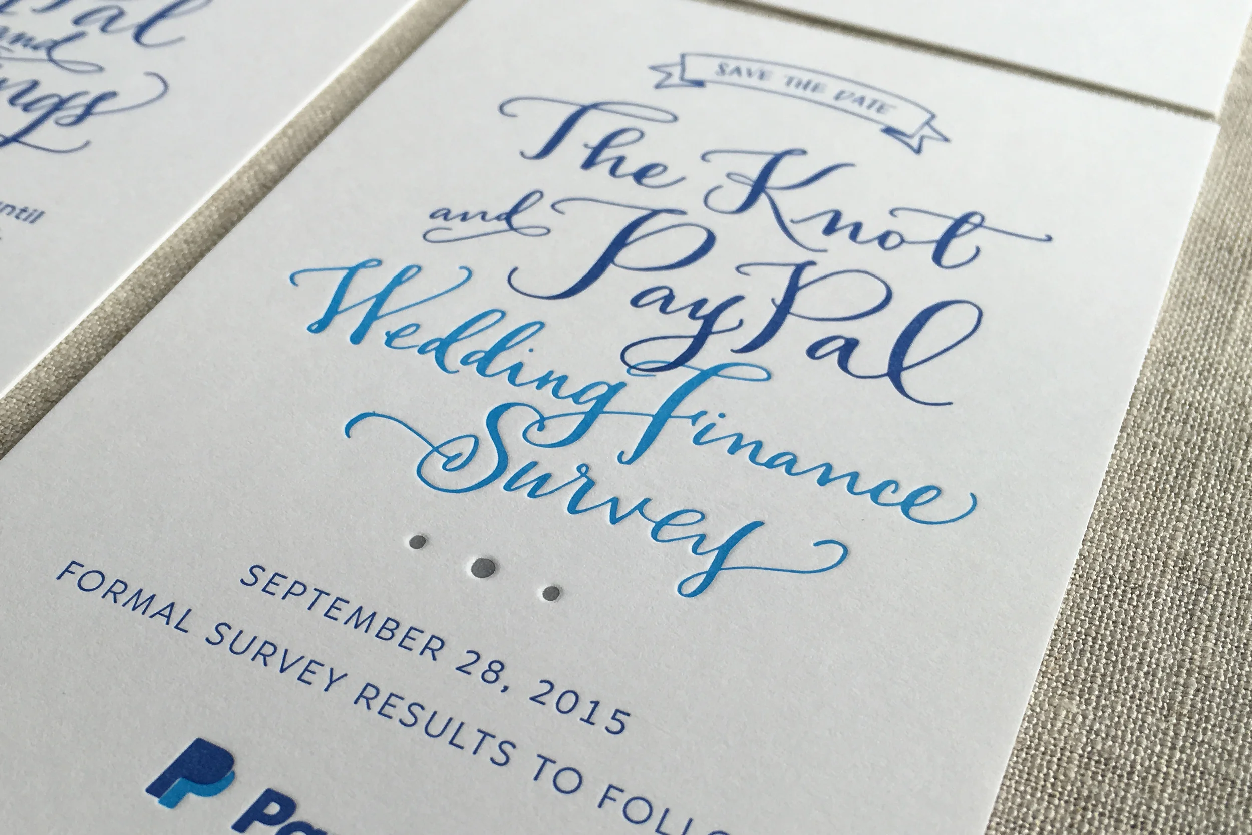 In 2015, Paypal partnered with The Knot to put out their annual Wedding Finance Survey. In order to introduce this partnership to the bridal media and help PayPal stay top-of-mind, we created a 16-month desk calendar that could be referenced year-round. Each month features a particular wedding purchase paired with an example of how PayPal can be used to make that purchase easier.